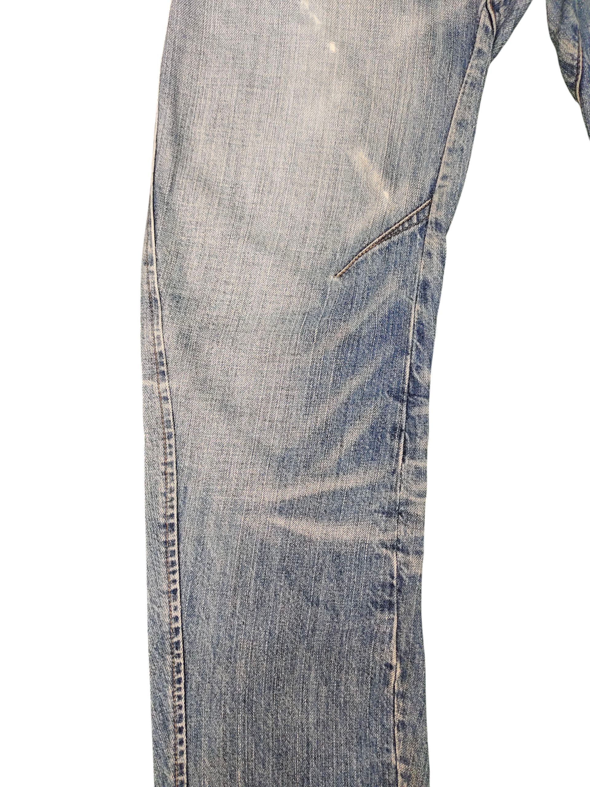 Japanese Brand Back Number Japan Clawmark Distress Curved Denim Jeans Size US 30 / EU 46 - 4 Thumbnail