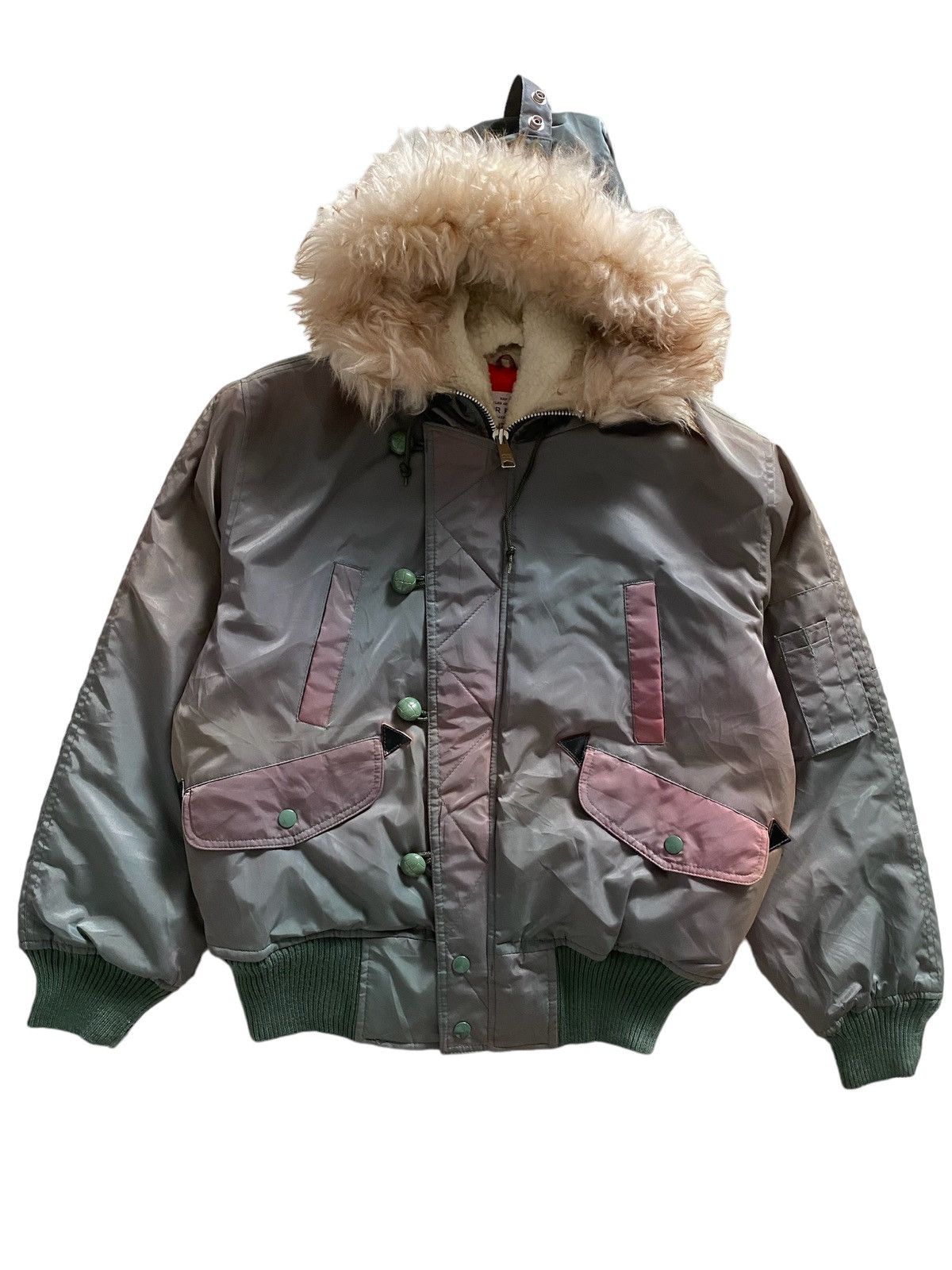 Alpha Industries Vintage AIR FORCE FUR AW82( USAF) jacket flyers nice design Size US M / EU 48-50 / 2 - 5 Thumbnail