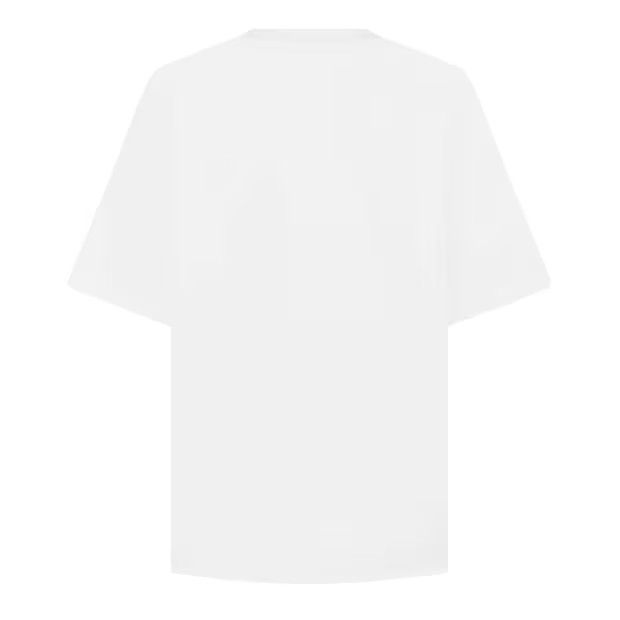 Lanvin o1g2r1mq1024 Logo T-Shirt in Optic White Size XS / US 0-2 / IT 36-38 - 2 Thumbnail