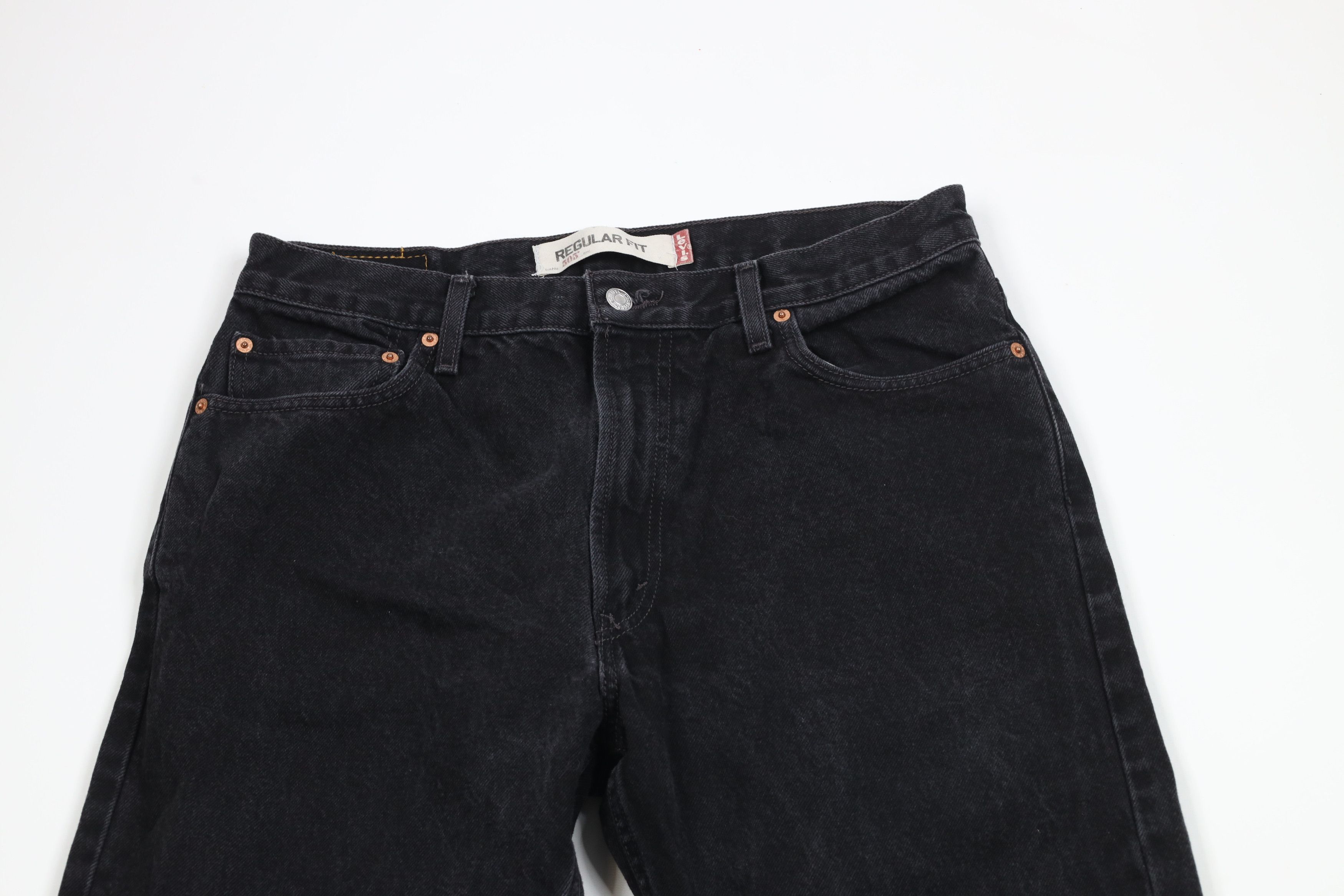 Levi's × Vintage Vintage Y2K Levis 505 Regular Fit Denim Jeans Black Cotton Size US 34 / EU 50 - 2 Thumbnail