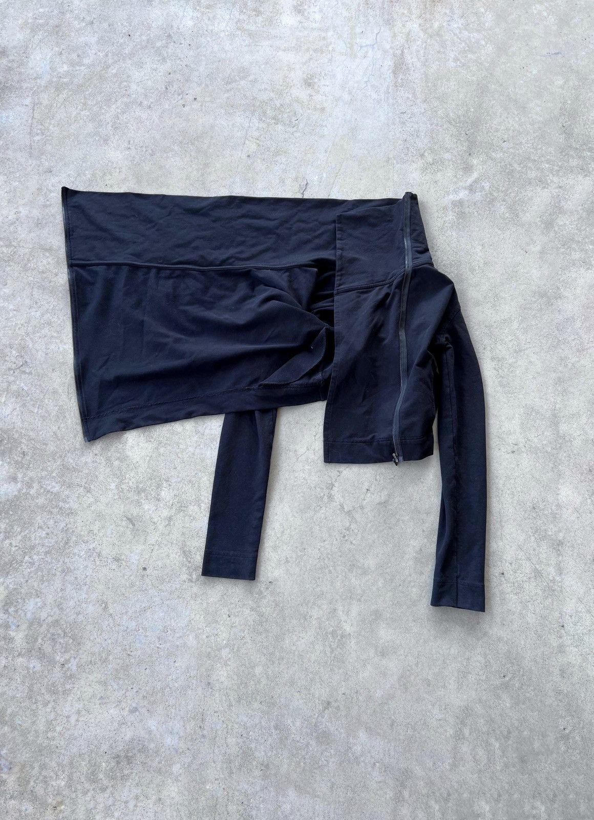 Vintage Avant Garde Cropped Asymmetrical Zip Sweatshirt Size S / US 4 / IT 40 - 4 Thumbnail