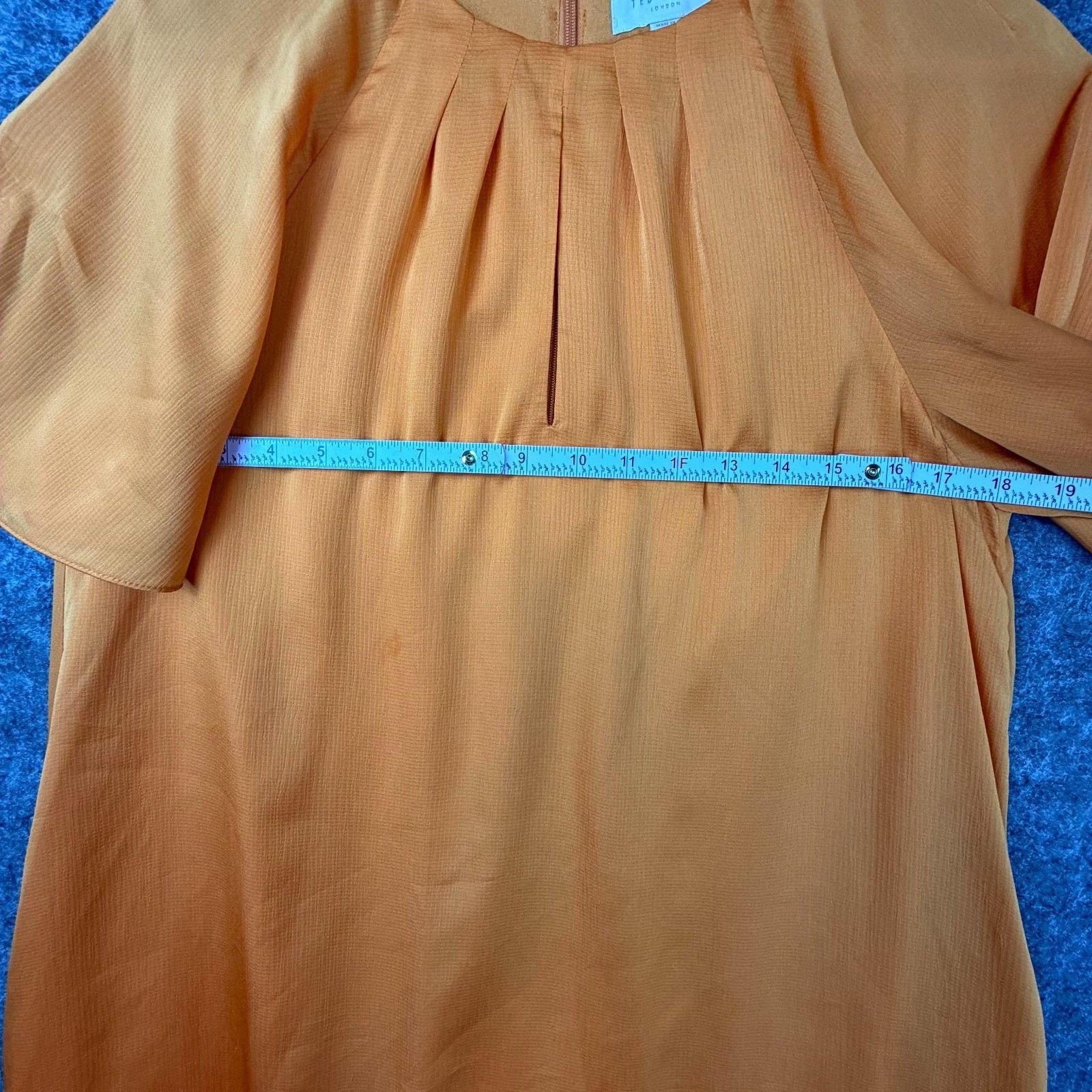 Ted Baker Ted Baker Elsieee Mini Dress Womens 3 Orange Flowy Boho Size XS / US 0-2 / IT 36-38 - 5 Thumbnail