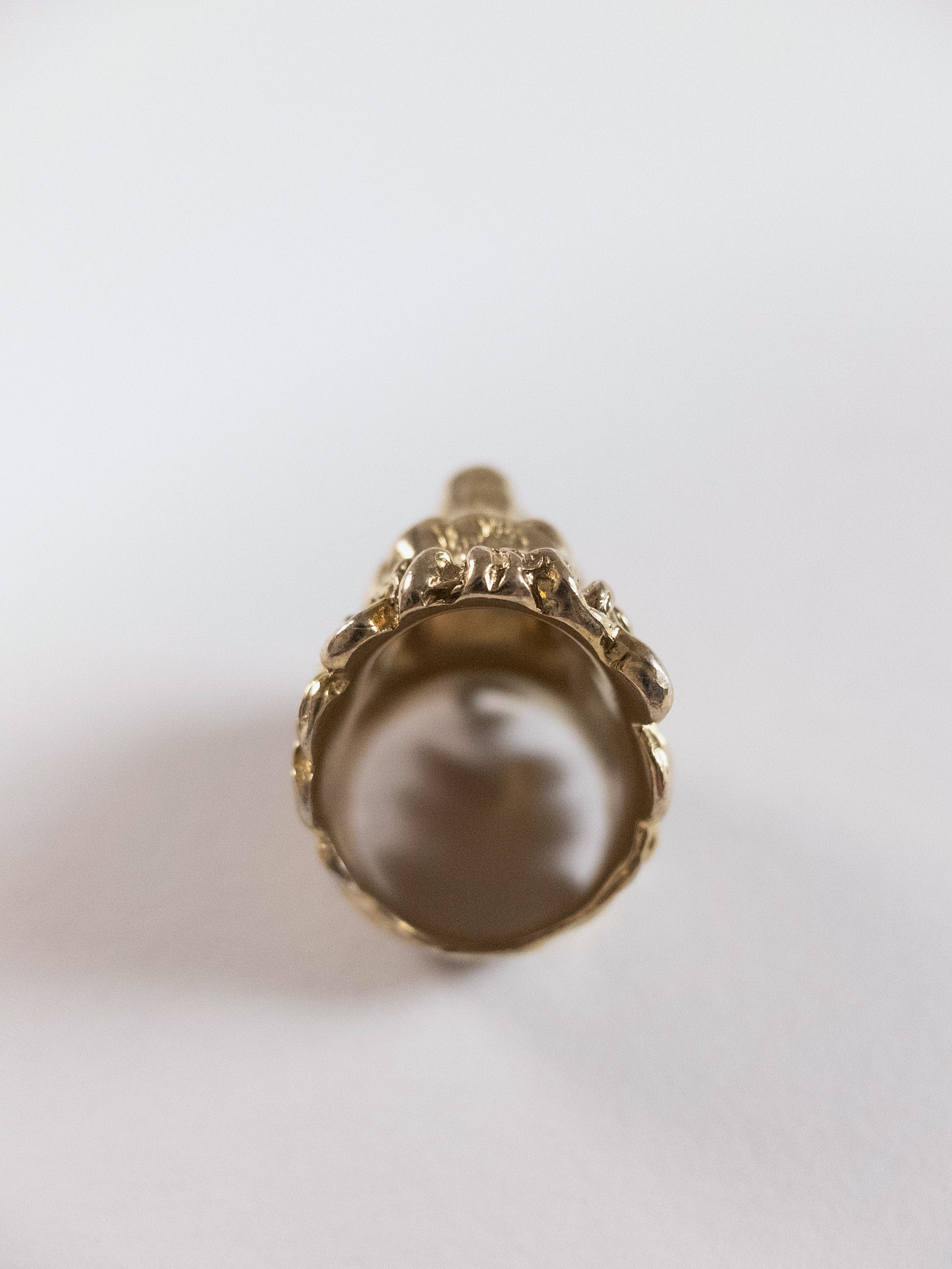 Gucci GUCCI gold tone lion head figure metal ring Size 13 / 6.5 Size ONE SIZE - 6 Thumbnail