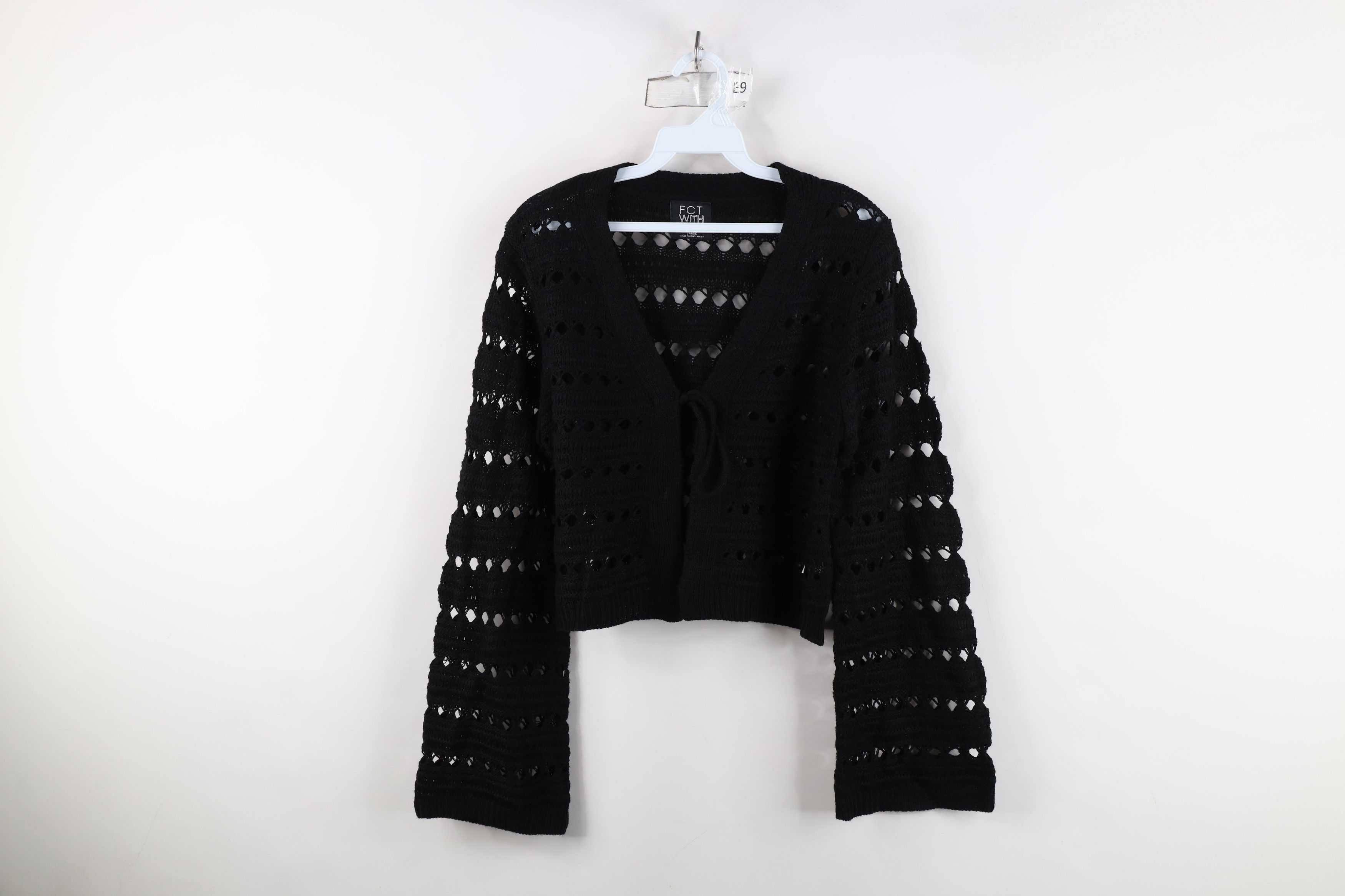 Vintage Vintage Y2K Babydoll Flare Sleeve Cropped Cardigan Sweater Size L / US 10 / IT 46 - 1 Thumbnail