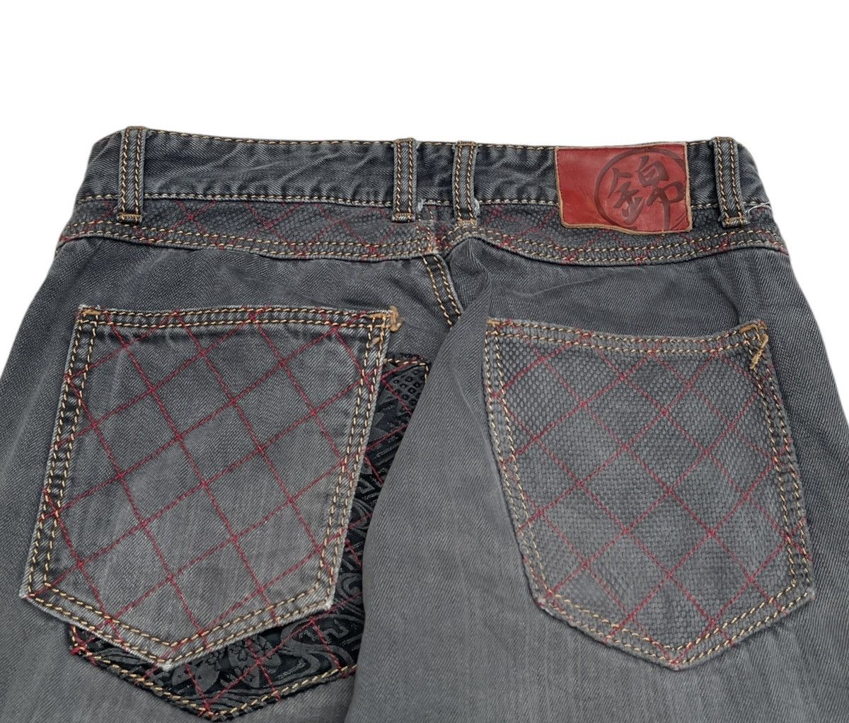 14th Addiction Rare Vintage Nishiki Oriental Patchwork Sukajan Jeans 2000s Size US 30 / EU 46 - 4 Thumbnail