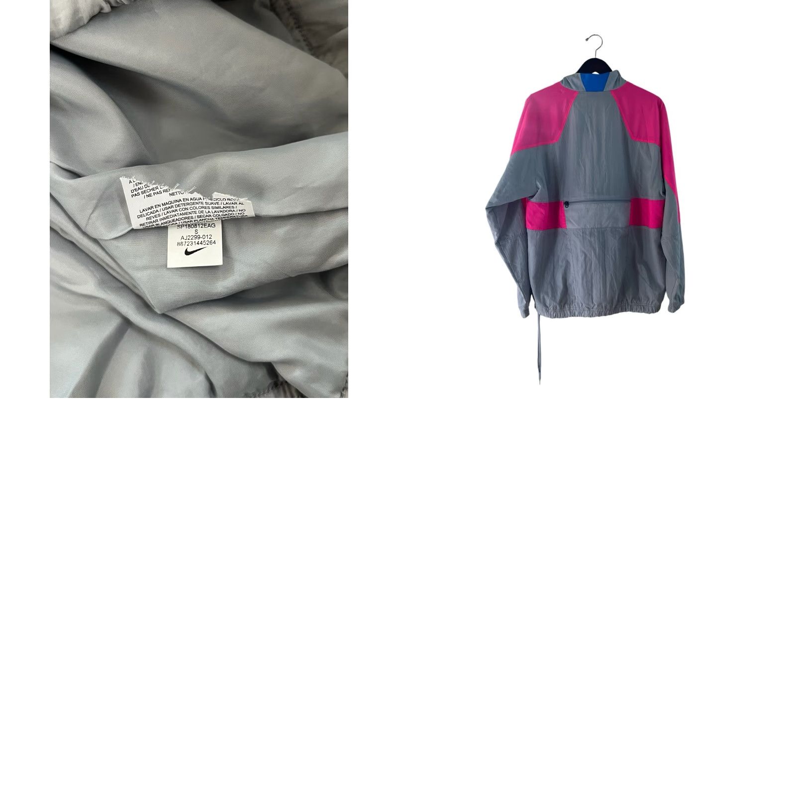 Nike VINTAGE Nike Anorak Jacket Mens Small 1/2 Zip Neon Pink Trim Gray Light 2018 EUC Size US S / EU 44-46 / 1 - 8 Thumbnail