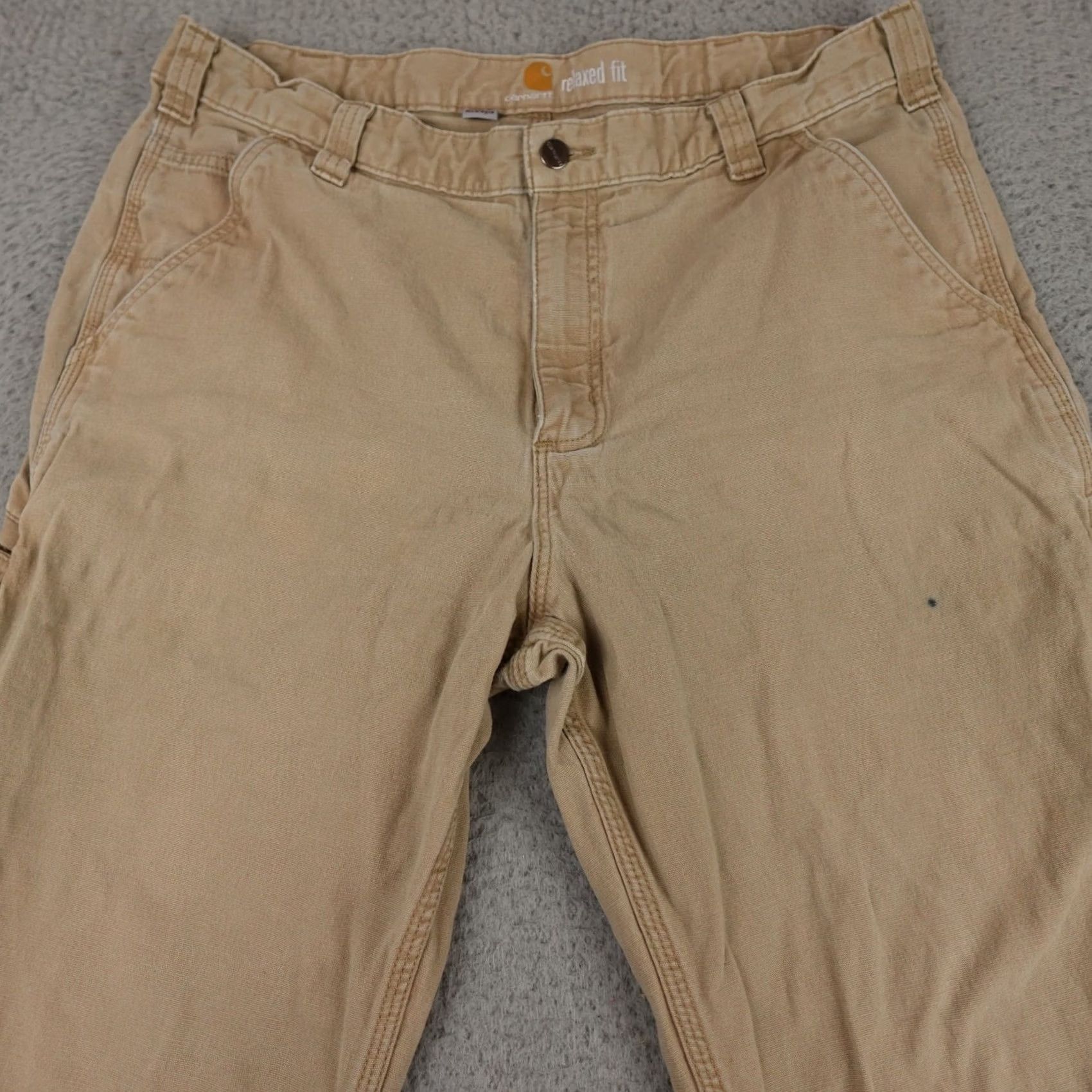 Carhartt Carhartt Pants Mens 38x32 Brown Carpenter Relaxed Fit Workwear Canvas Straight 30 Inseam Wrapback Logo Men Size US 38 / EU 54 - 5 Thumbnail
