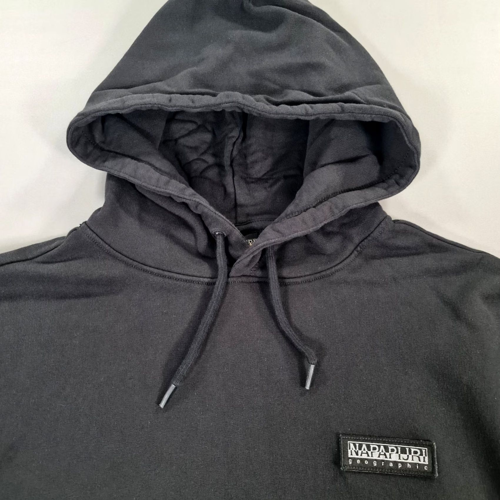 Napapijri Napapijri Mens Hoodie Black XL Cotton Pullover Size US XL / EU 56 / 4 - 2 Thumbnail