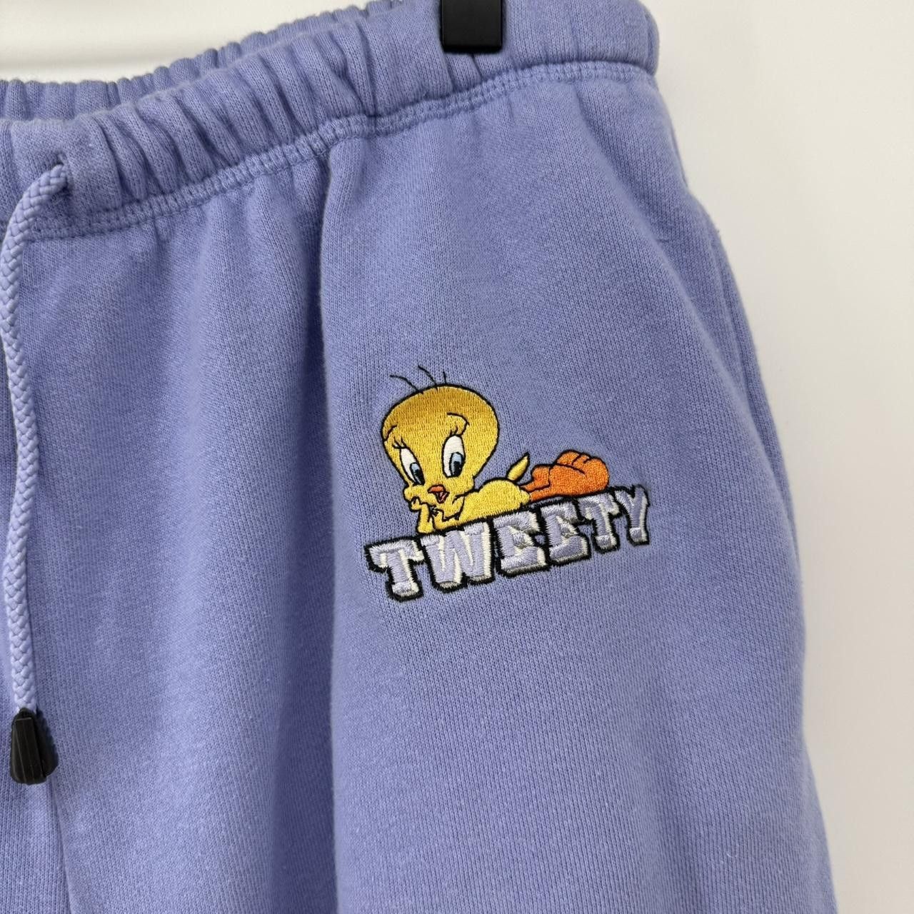 Other Vtg Warner Bros Tweety Sweatpants Purple Fleece Joggers Size US 32 / EU 48 - 2 Thumbnail