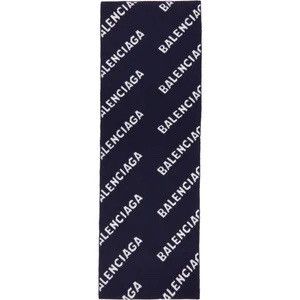 Balenciaga Balenciaga Monogram All Over Logo Wool Scarf Size ONE SIZE - 1 Thumbnail