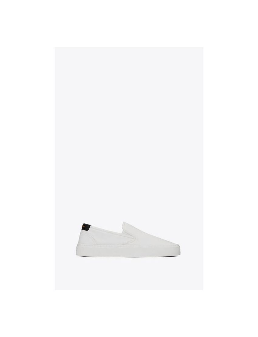 Saint Laurent Paris o1s1wg111224 Venice Slip On Sneakers Canvas Leather White Size US 8 / EU 41 - 1 Thumbnail