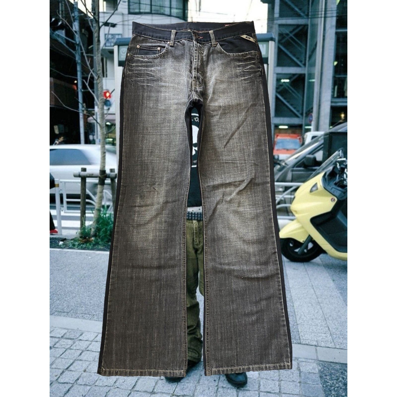 Other Vintage Japanese Archive Faded Black Bootcut Denim Jeans Size US 30 / EU 46 - 3 Thumbnail