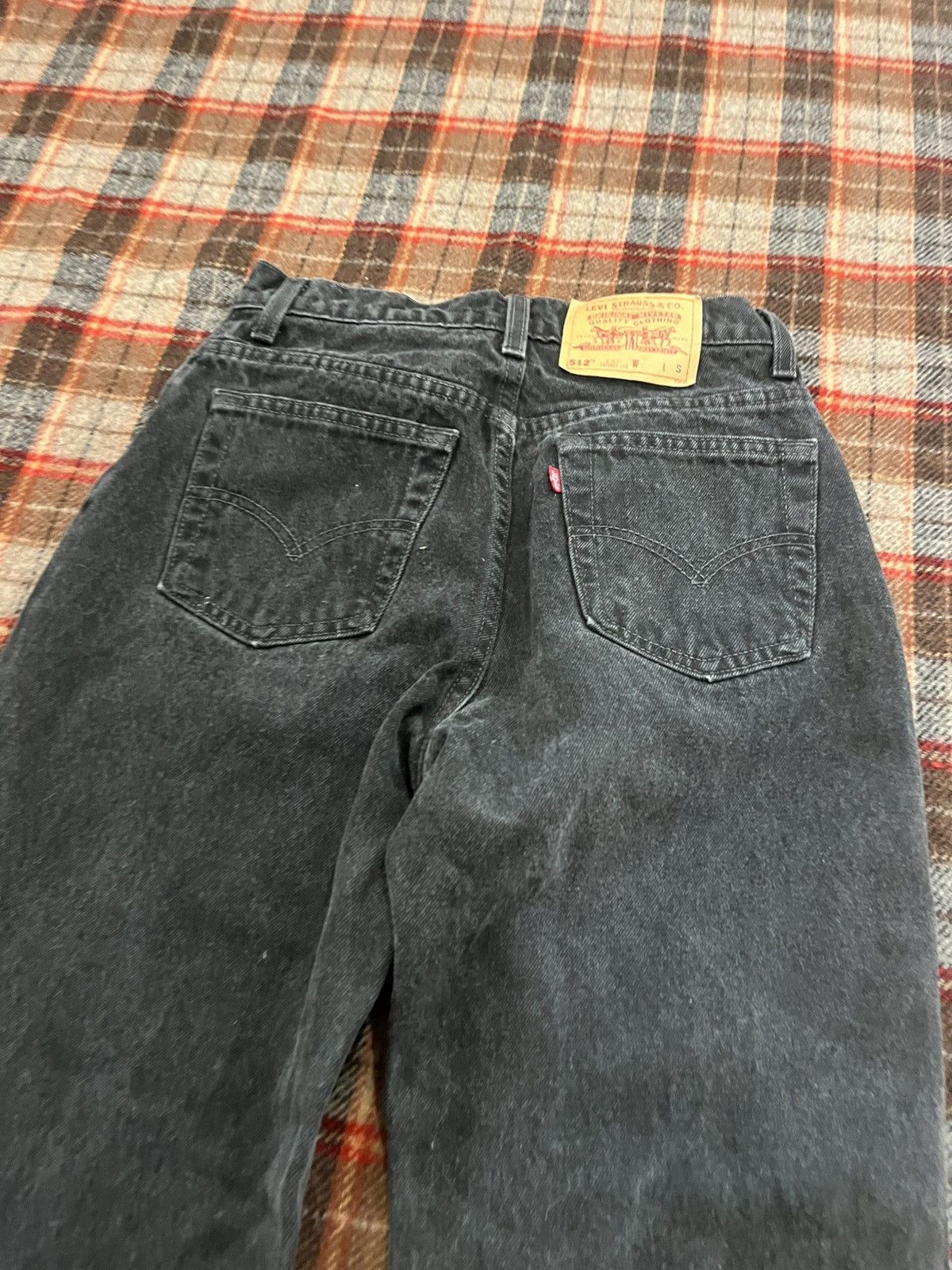 Levi's Vintage 90’s Levi’s 512 Made in USA Small denim Jenas 27” Size 27" / US 4 / IT 40 - 10 Thumbnail
