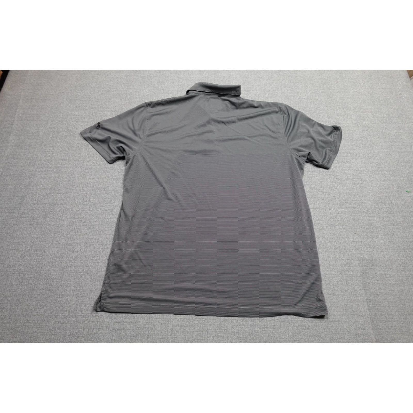 Callaway Callaway Opti Dri Polo Mens XL Gray Stripe Short Sleeve Golf Performance Moisture Wicking Size US XL / EU 56 / 4 - 4 Thumbnail