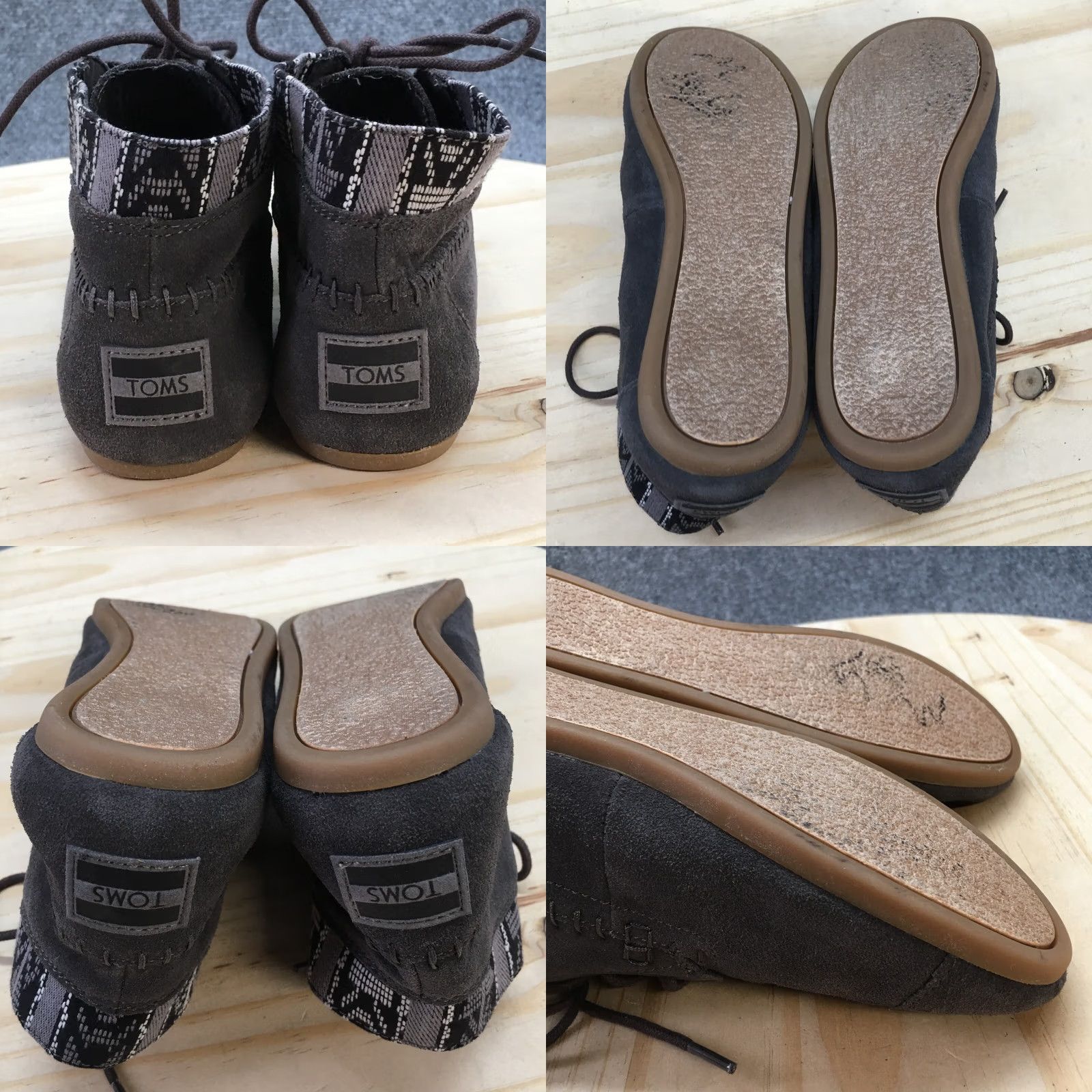 Toms Toms Boots Womens 6 Ankle Booties Gray Suede Casual Lace Up Almond Toe Flat Shoes Boots Female 6 Gray Suede Casual Lace Up Almond Toe Flat Size US 6 / IT 36 - 8 Thumbnail