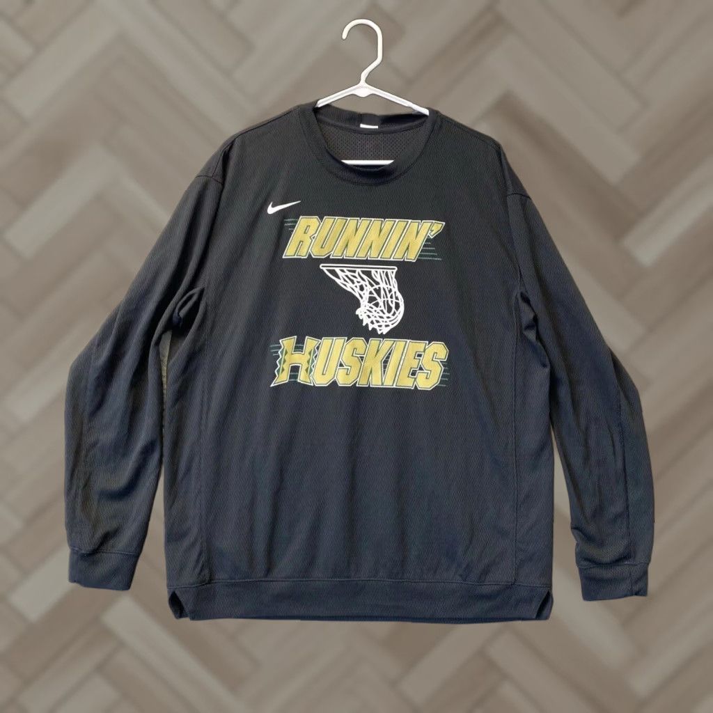 Nike VINTAGE Nike Huskies Crewneck Sweatshirt Unisex Adults Large Black Sports Fan Team Apparel 58-62 Size L / US 10 / IT 46 - 1 Thumbnail