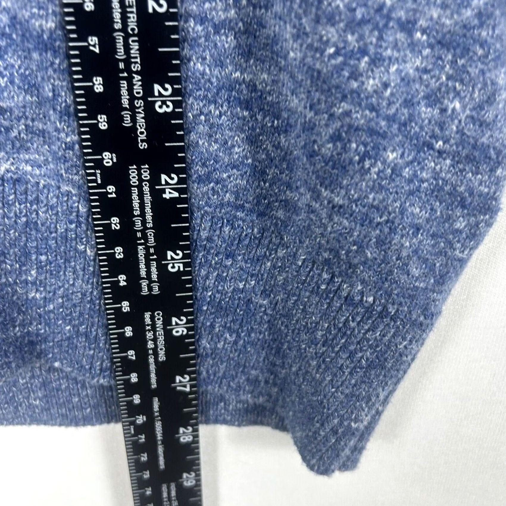 Gap Gap Men’s Blue V-Neck Lightweight Knit Cotton Blend Sweater Medium Size US M / EU 48-50 / 2 - 6 Thumbnail