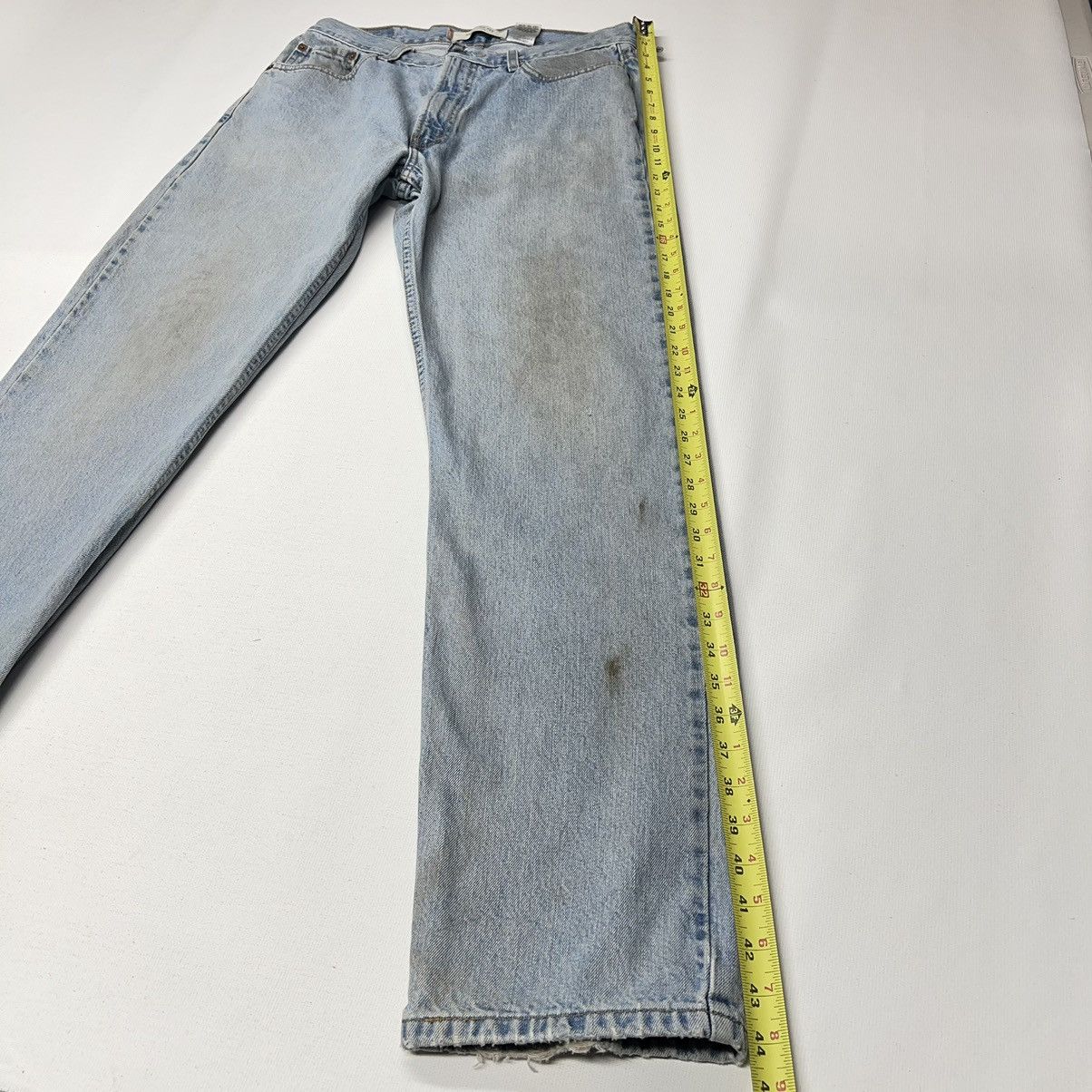 Levi's × Vintage Levis 505 Jeans Blue Straight Regular Fit Denim Y2K Size US 34 / EU 50 - 19 Thumbnail