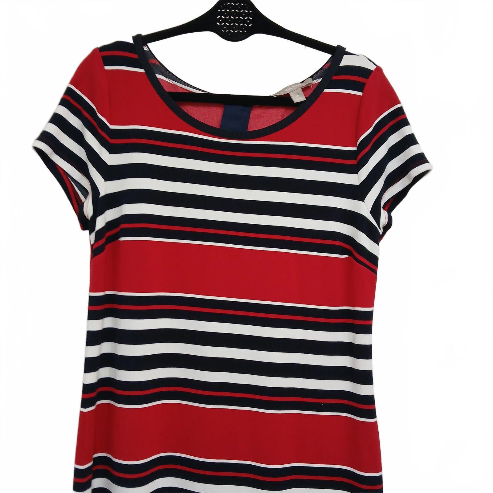 Banana Republic Banana Republic Striped Dress - Red/White/Navy Blue, Size 14 Size XL / US 12-14 / IT 48-50 - 3 Thumbnail
