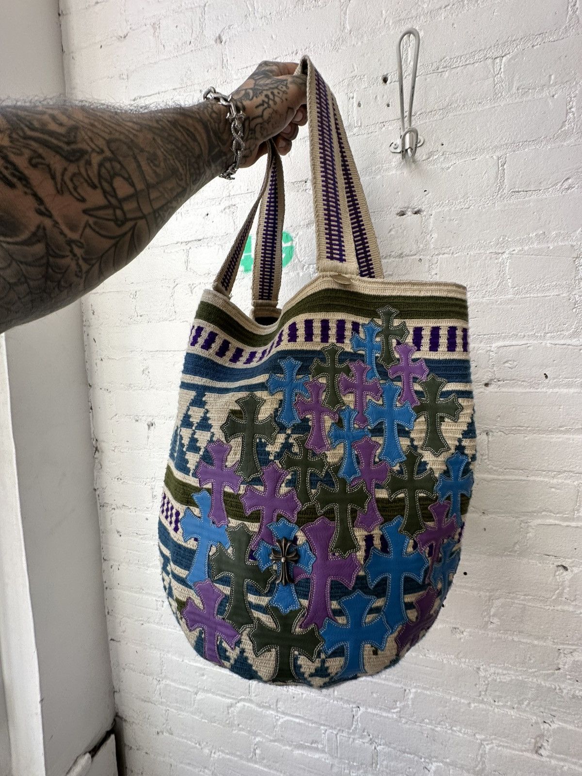 Chrome Hearts Chrome Hearts JUMBO XXXL Cross Patch Flood Guanabana Bag new Size ONE SIZE - 7 Thumbnail