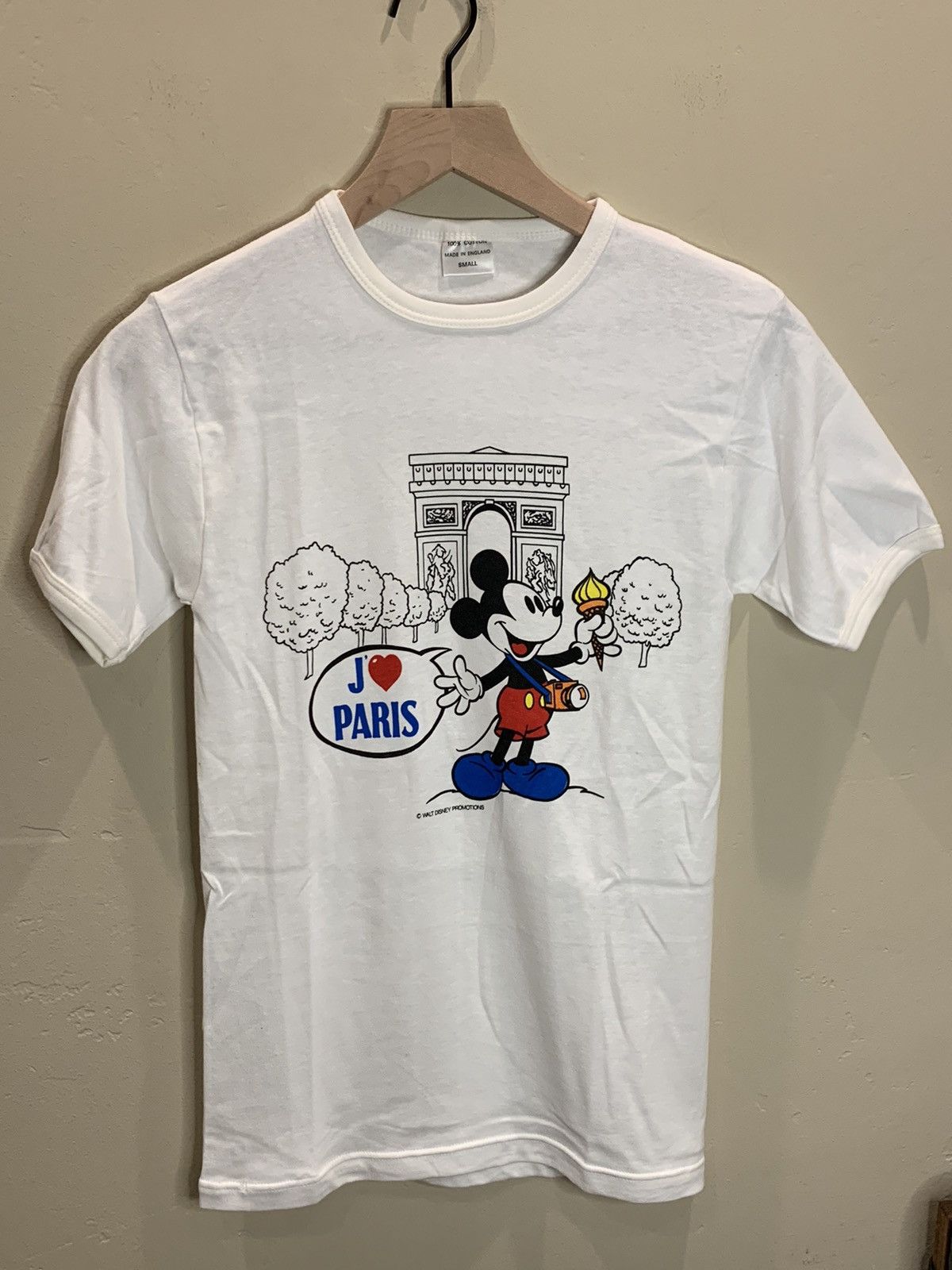 RARE* Vintage Mickey Mouse J’Adore I Love Paris Disney Shirt