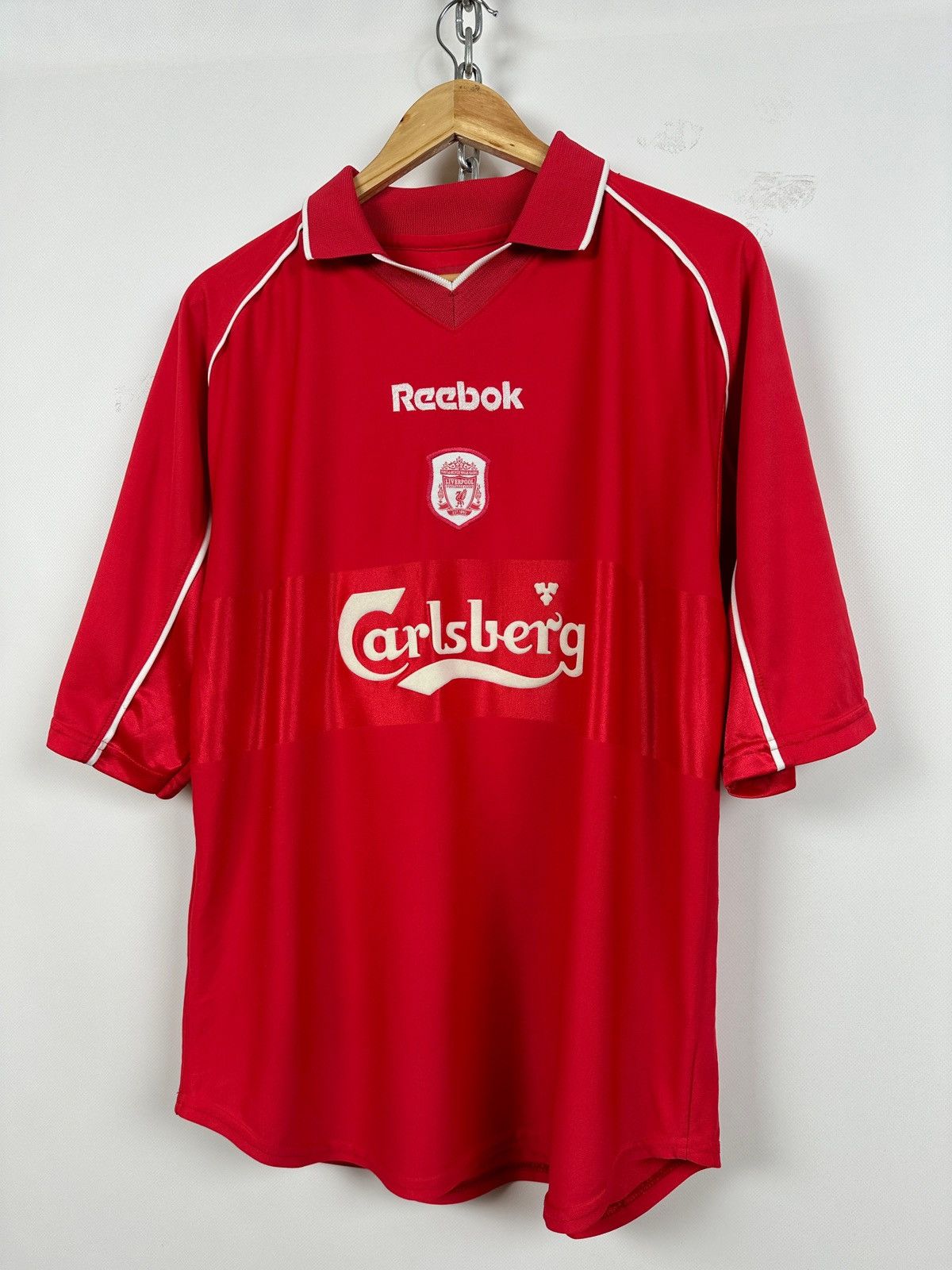 2000/02 Reebok Liverpool Carlsberg Home Soccer Jersey