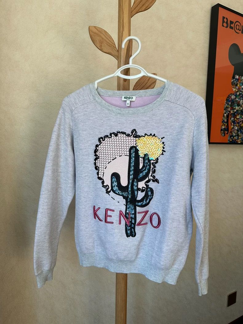 Kenzo KENZO Heavy industrial embroidered sweater Size S / US 4 / IT 40 - 1 Thumbnail