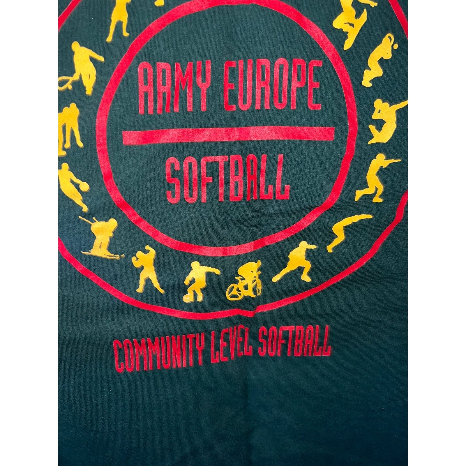 Champion Vintage Army Europe Softball Shirt Community Tee XL VTG Size US XL / EU 56 / 4 - 9 Thumbnail