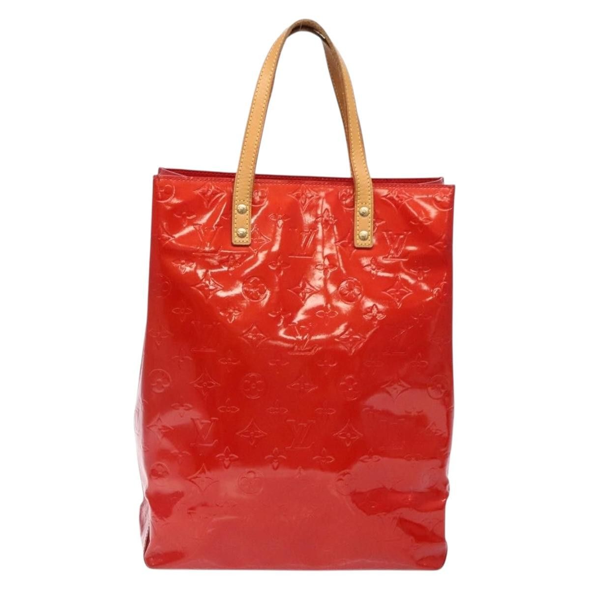 Louis Vuitton LOUIS VUITTON Monogram Vernis Reade MM Hand Bag Red Rouge Size ONE SIZE - 3 Thumbnail