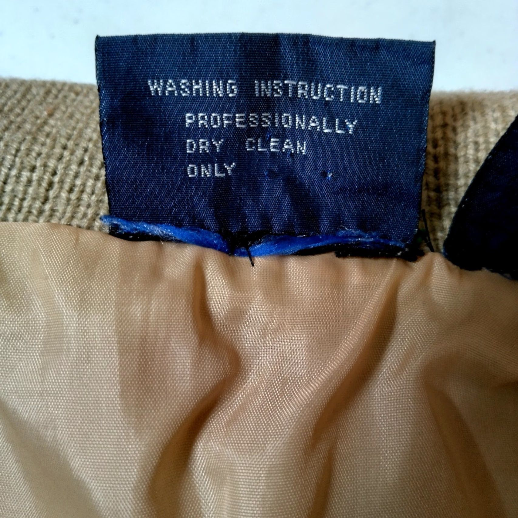 Vintage VINTAGE Carrington Sweater Jacket Men L Beige Leather Cowhide Knit Full Zip Size US L / EU 52-54 / 3 - 7 Thumbnail