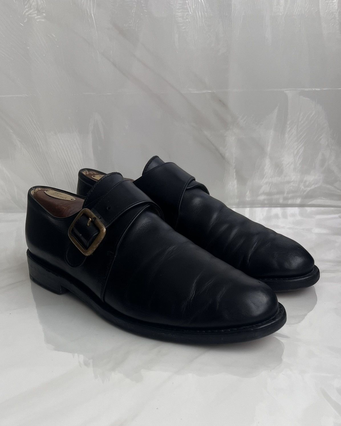 Paraboot Paraboot black leather single monk strap Dress shoes Size US 9 / EU 42 - 1 Thumbnail