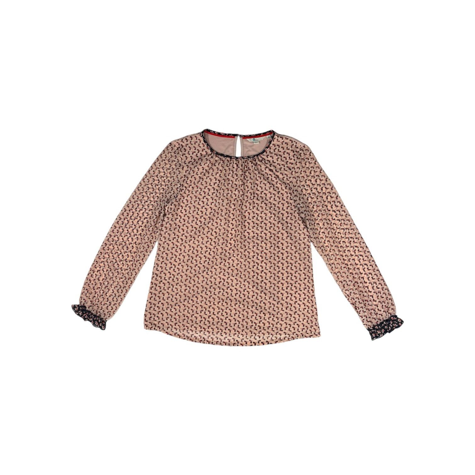 Boden Boden Womens Blouse Long Sleeve Pink Pattern US 6 Contrast Size M / US 6-8 / IT 42-44 - 2 Thumbnail