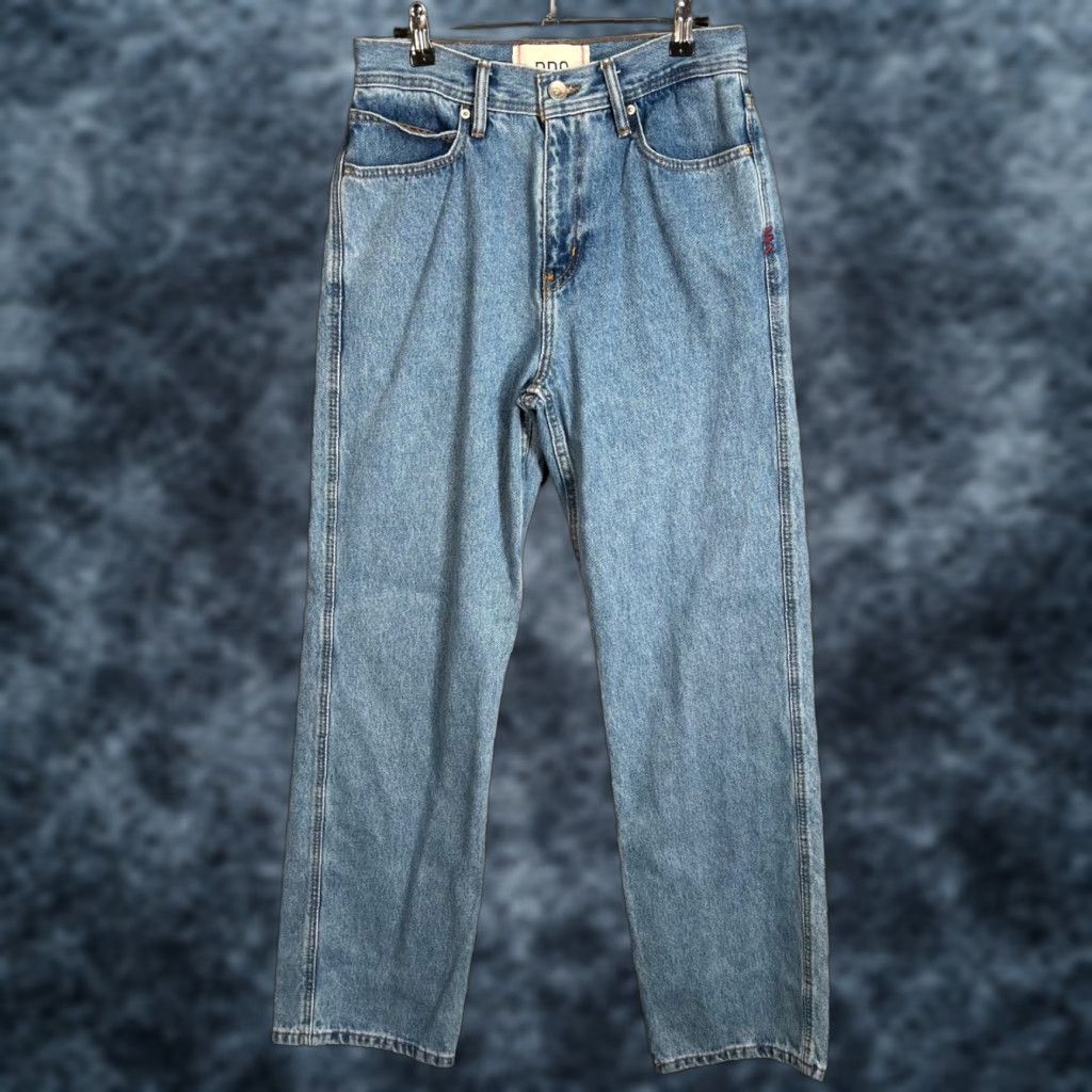 Bdg BDG Jeans Mens 30 Straight Light Wash Denim 100% Cotton Zip Mid Rise 32 Inseam Blue 5-Pocket Size US 30 / EU 46 - 1 Thumbnail