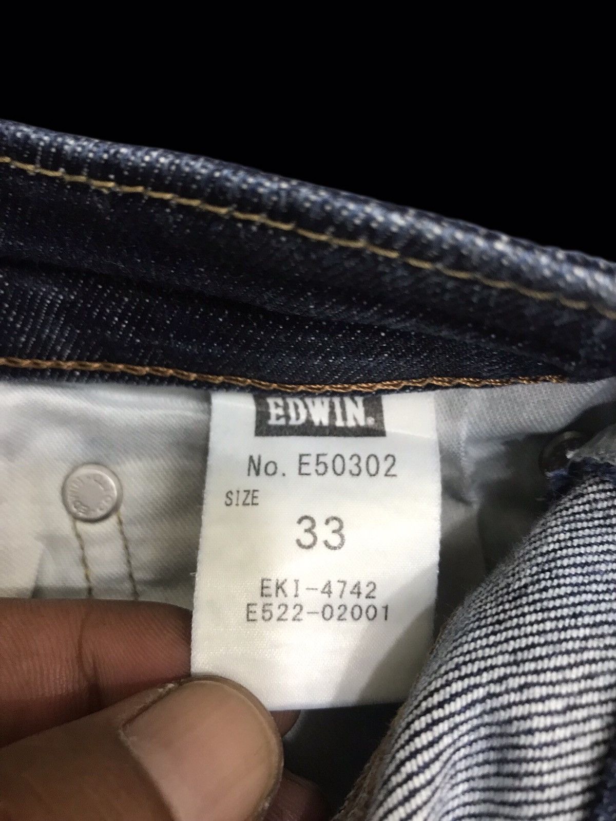 Edwin × Japanese Brand 💥EDWIN 503 Stretchable Slim Fit Distressed Denim F192 Size US 33 - 16 Thumbnail
