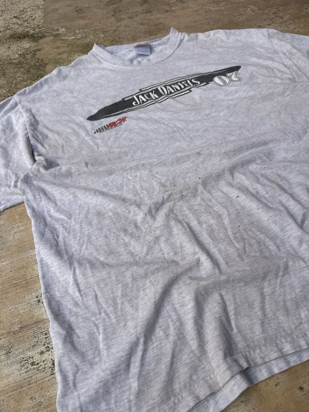 NASCAR × Vintage Vintage 90s Jack Daniel’s nascar racing Gray Tshirt Xl Size US XL / EU 56 / 4 - 2 Thumbnail