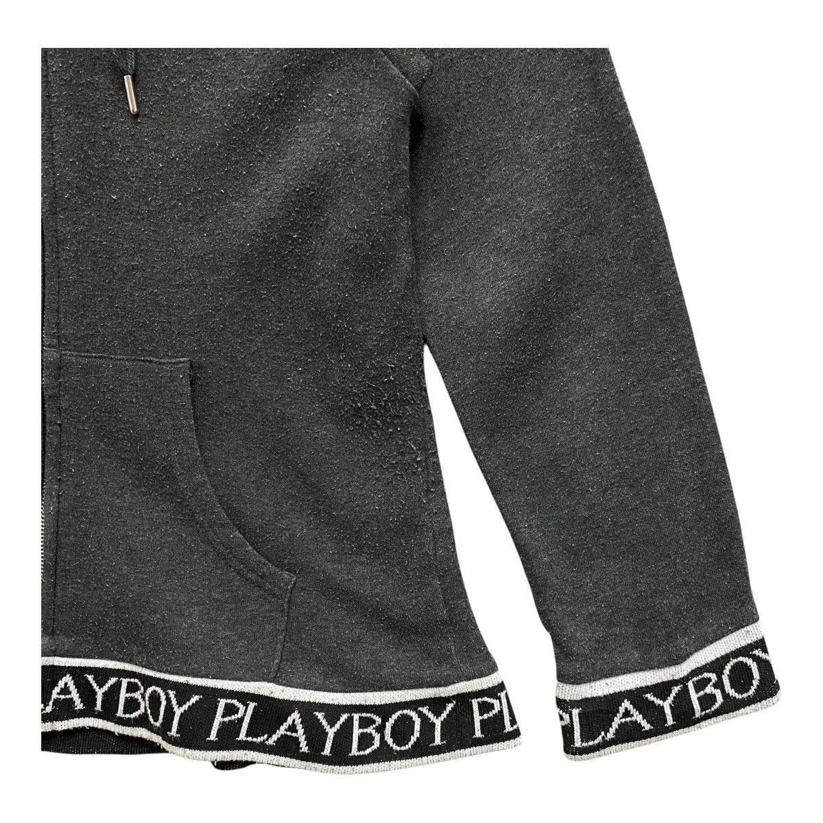 Playboy Vintage Playboy Monogram Tape Hoodie Full Zip Dark Grey L Size US L / EU 52-54 / 3 - 4 Thumbnail