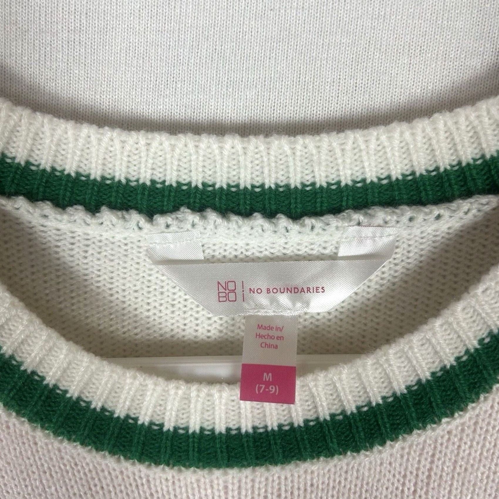 Vintage Ugly Christmas Sweater Girls Juniors M Blessed Holiday Casual White Graphic Print Long Sleeve Crew Neck Pullover Knit Size M / US 6-8 / IT 42-44 - 5 Thumbnail