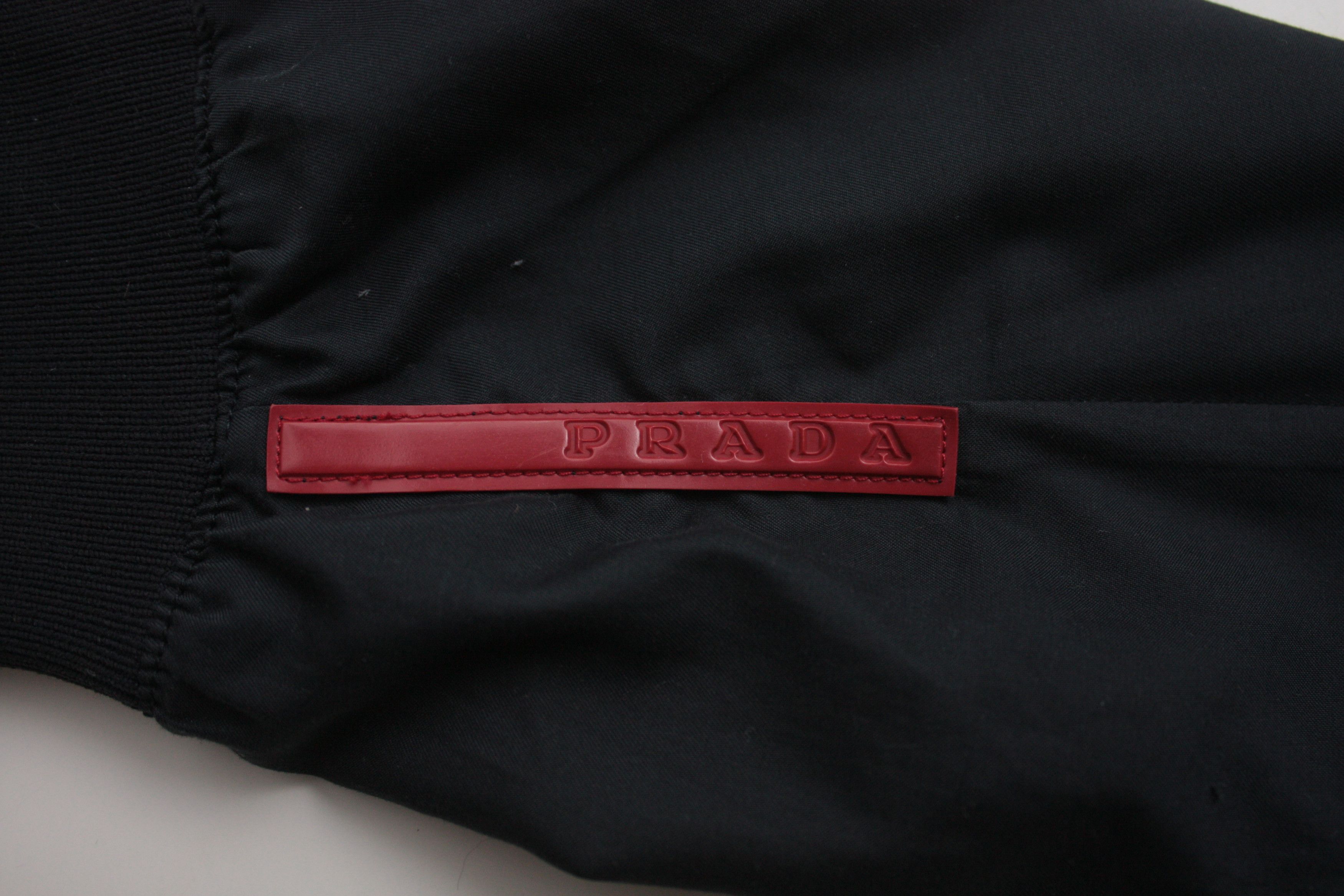 Prada Prada Navy Lightweight Bomber Jacket Men's M Made In Italy Size US M / EU 48-50 / 2 - 7 Thumbnail