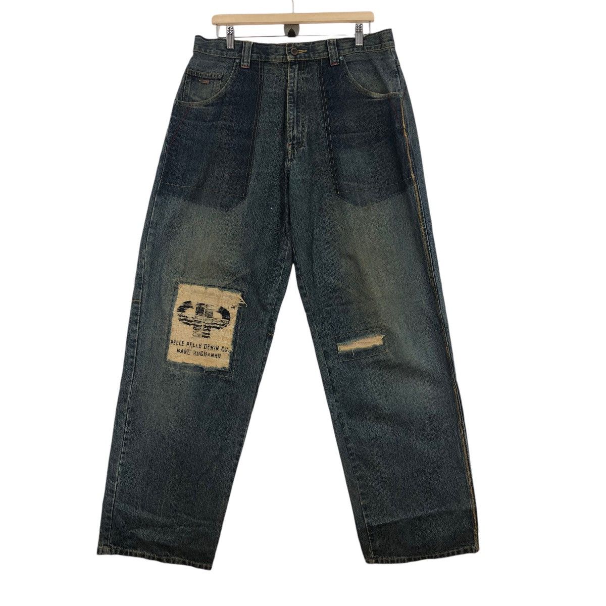 Pelle Pelle PELLE PELLE By Marc Buchanan Baggie Denim Pants Size US 36 / EU 52 - 1 Thumbnail