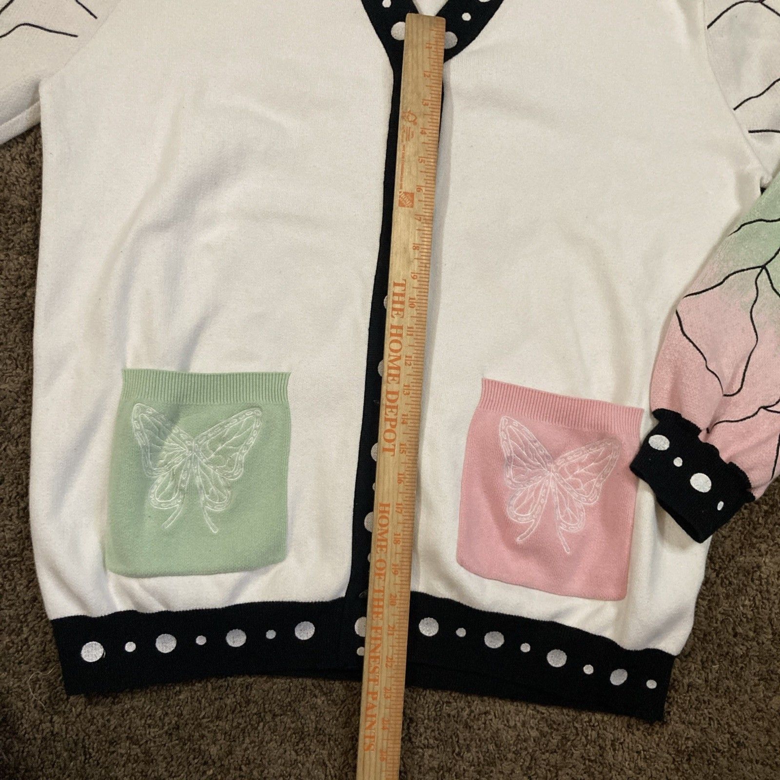 Other Stitch Spring Dancing Butterfly DS Shinobu Kocho Cardigan Size XXL / US 16-18 / IT 52-54 - 7 Thumbnail