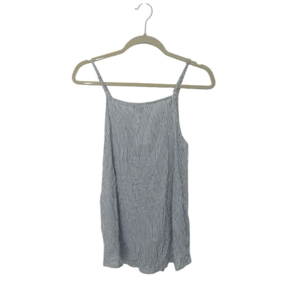 Other Staccato Blue White Striped Twist Front Tank Top Sz M Rayon Size M / US 6-8 / IT 42-44 - 3 Thumbnail