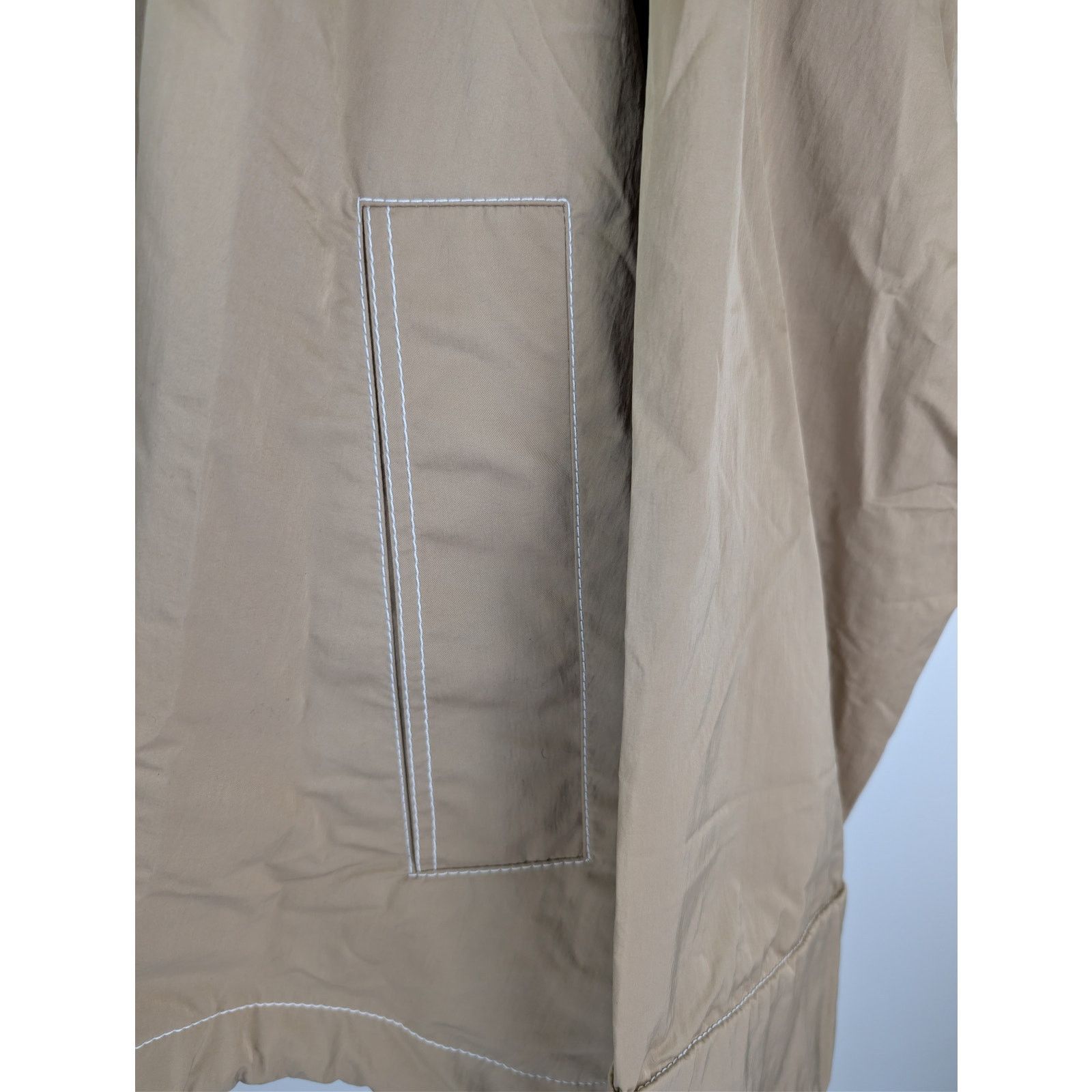 Bottega Veneta o1rshd1 Tech Nylon Blouson Hoodie Jacket in Seasame Size US L / EU 52-54 / 3 - 7 Thumbnail