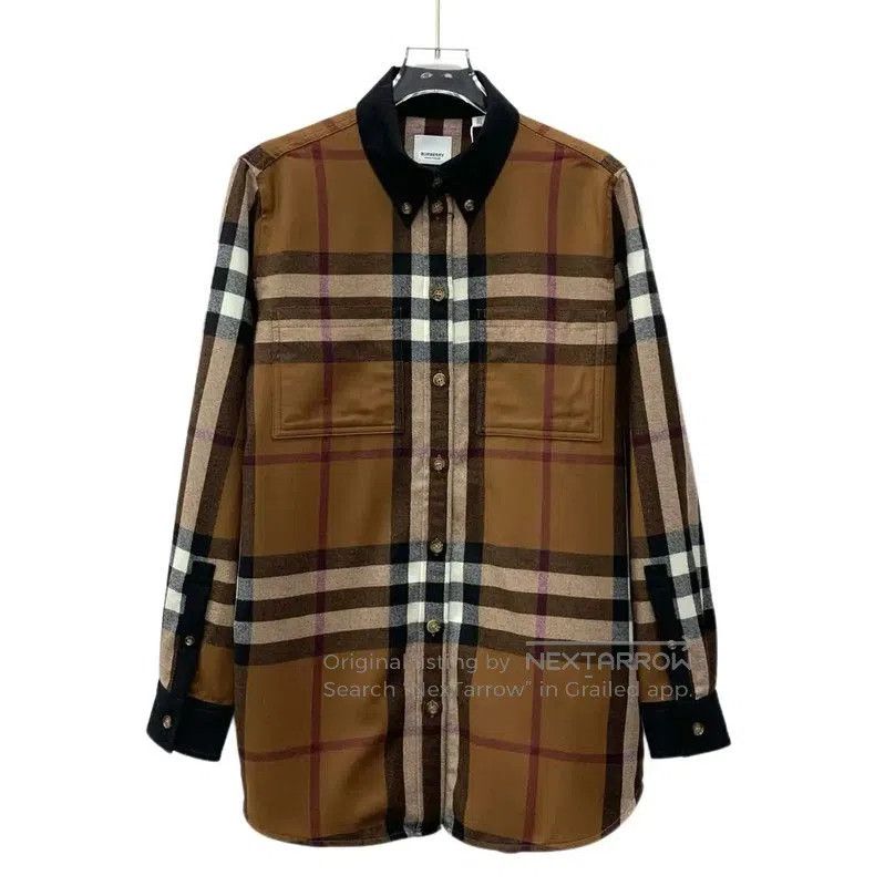 Burberry Burberry Deep Brown Wool Women's Shirt. Size M / US 6-8 / IT 42-44 - 1 Thumbnail