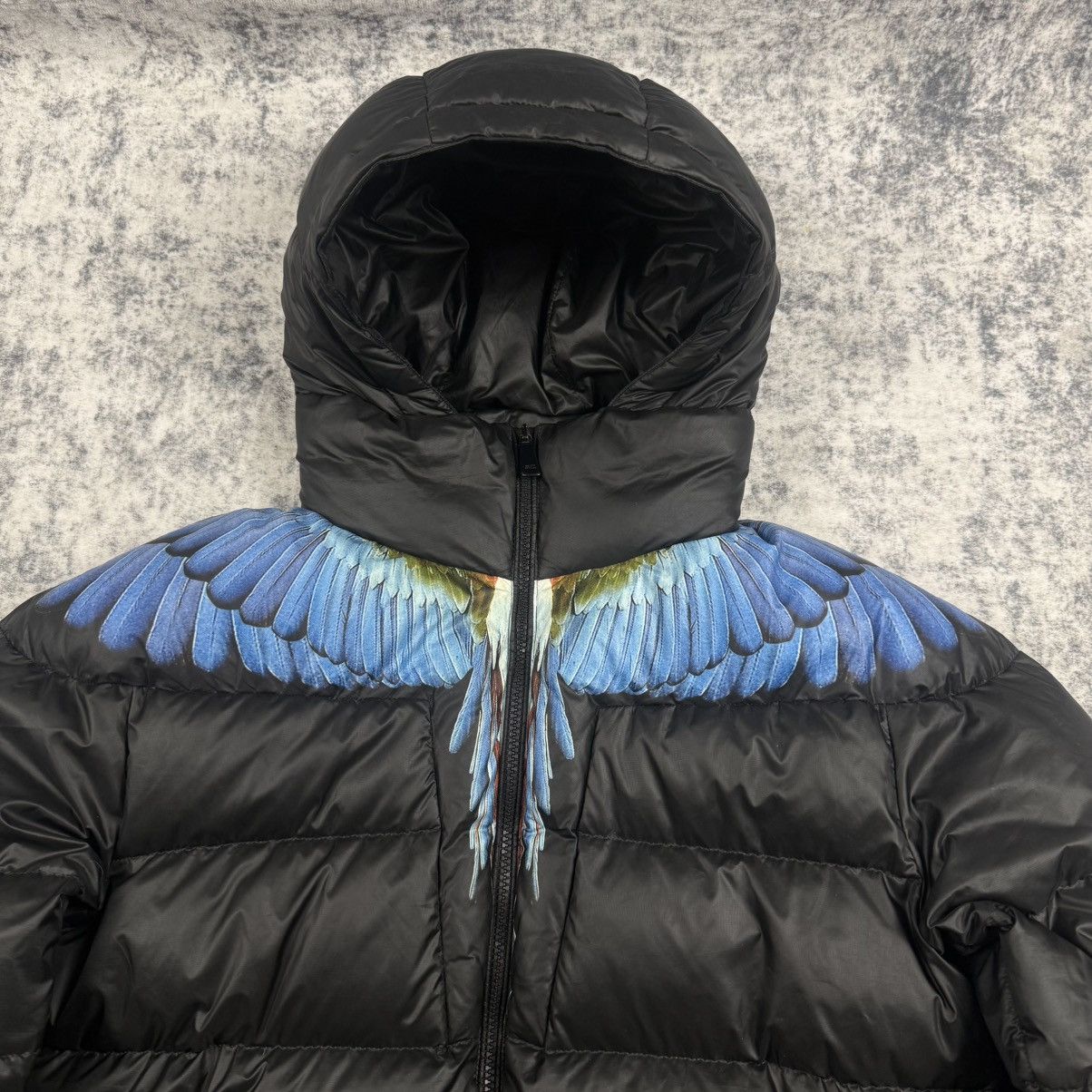 Marcelo Burlon Marcelo Burlon County of Milan Blue Wings Down Puffer Jacket Size US XL / EU 56 / 4 - 2 Thumbnail