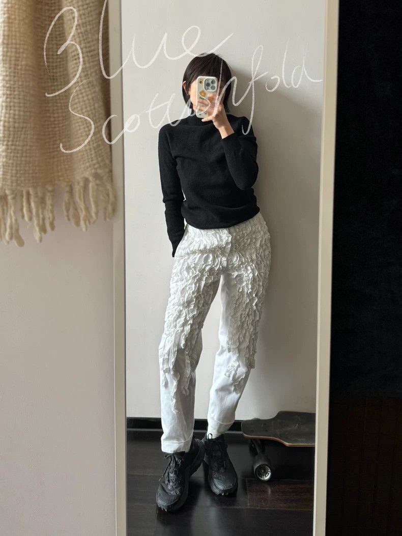Comme des Garcons Comme Des Garcons size XS Lace white jeans Size 23" - 3 Thumbnail