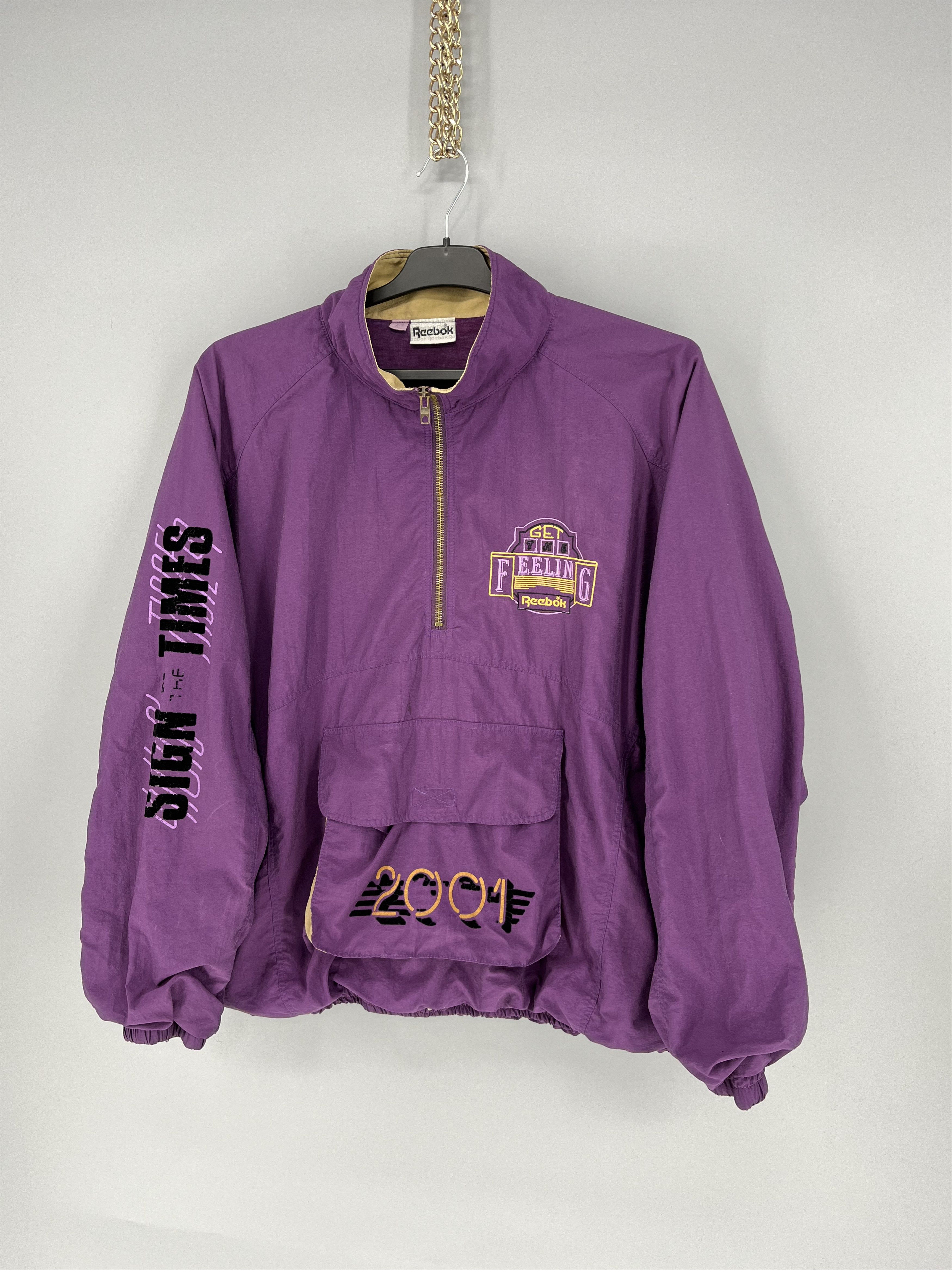 Reebok Rare Vintage 90s Reebok Exclusive Get Feeling Jacket Size US XL / EU 56 / 4 - 4 Thumbnail