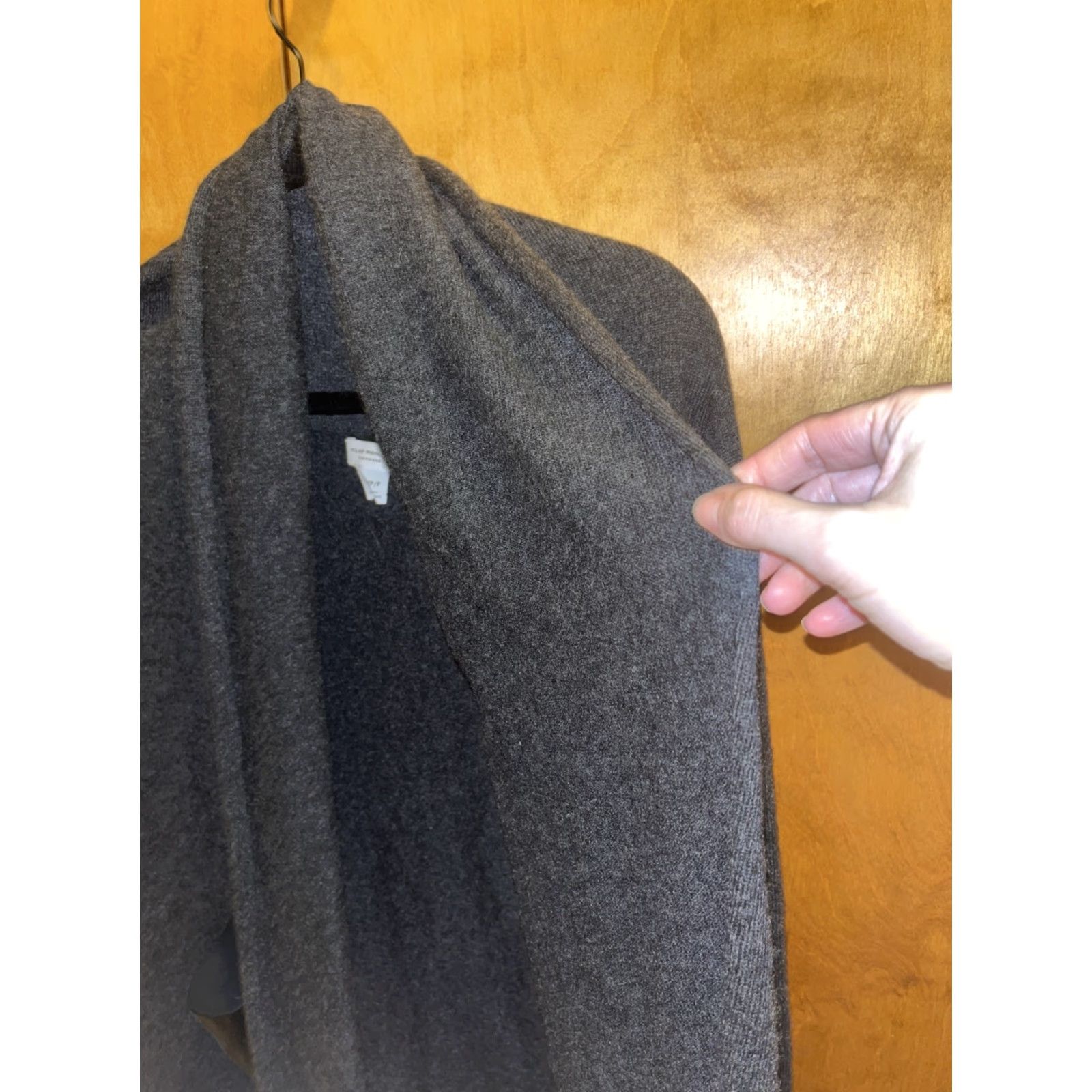 Club Monaco Club Monaco Cardigan Women XS Cashmere Open Dark Gray Suede Pockets Cuffed Size XS / US 0-2 / IT 36-38 - 3 Thumbnail