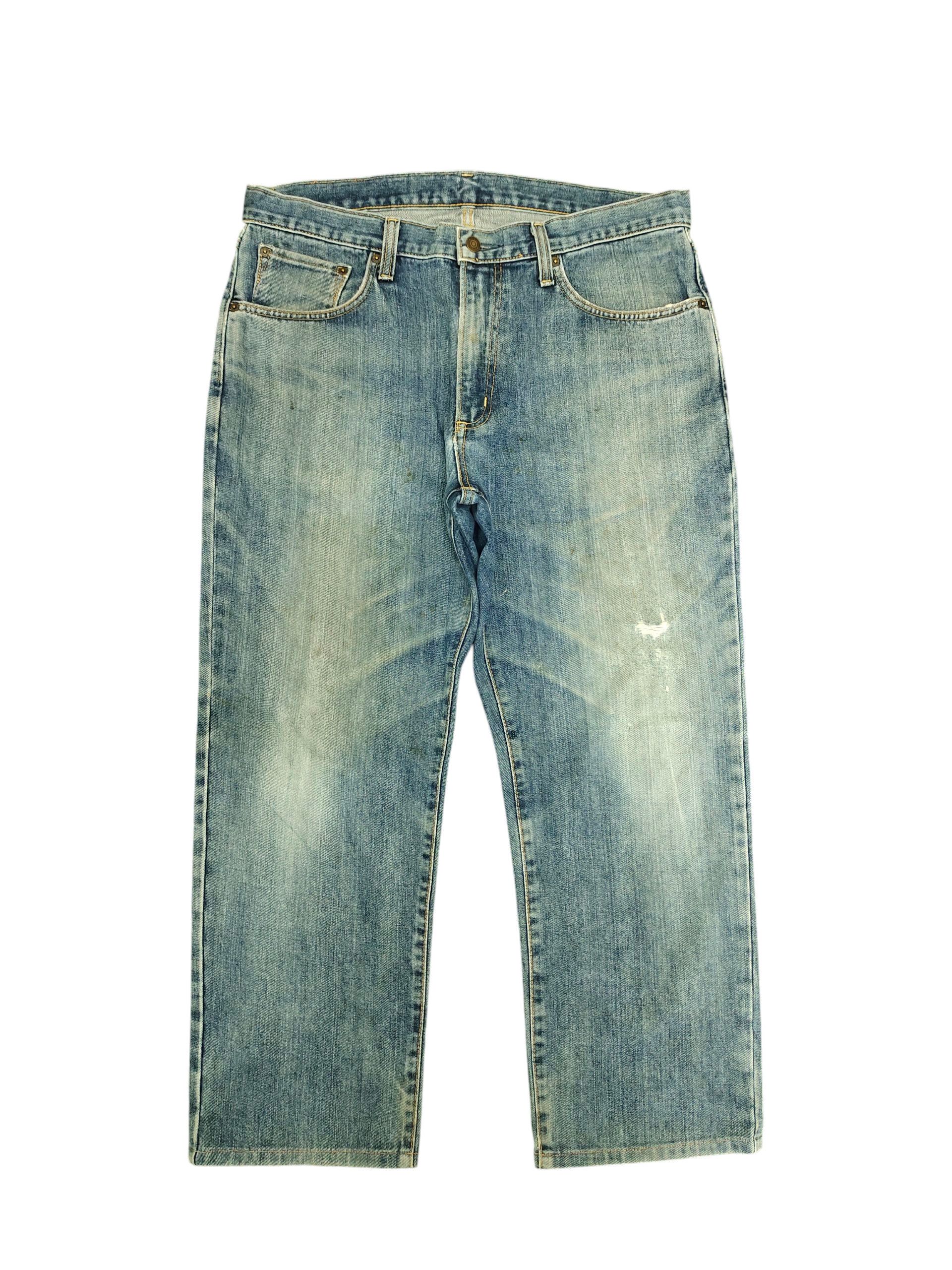 Comme des Garcons × Undercover Vintage 90s Edwin 404 Regular Distress Faded Denim Jeans Size US 35 - 1 Thumbnail
