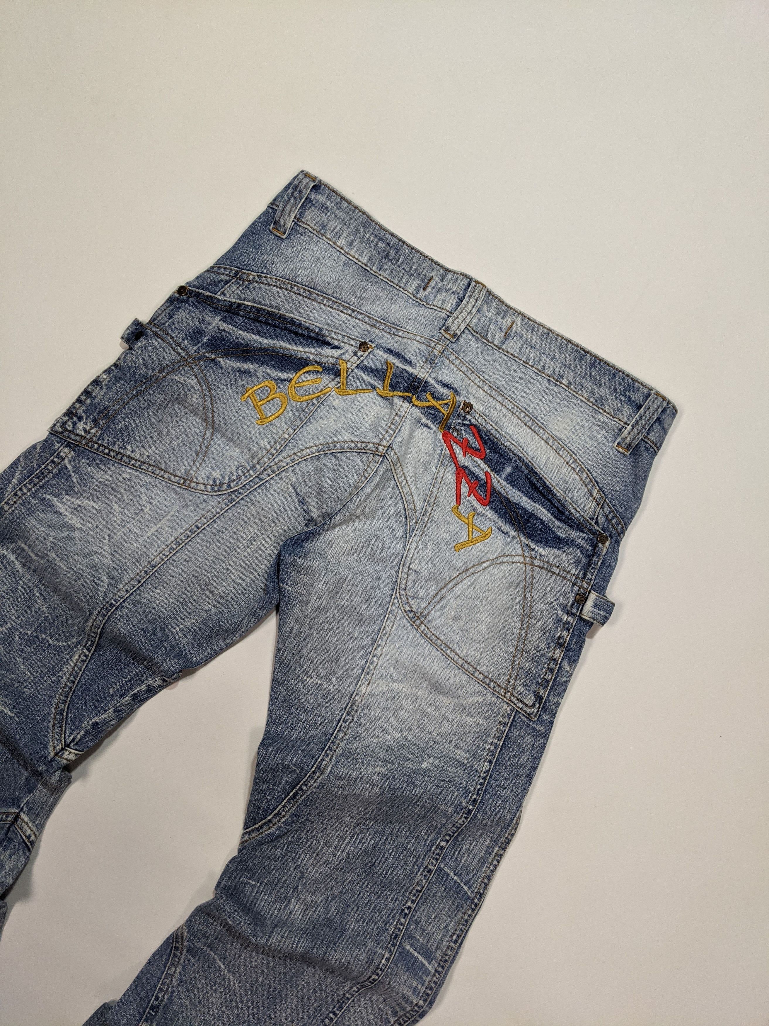 Japanese Brand × Vintage VTG Wide Light Blue Y2k Distressed Boiled Mens Jeans Size US 32 / EU 48 - 6 Thumbnail