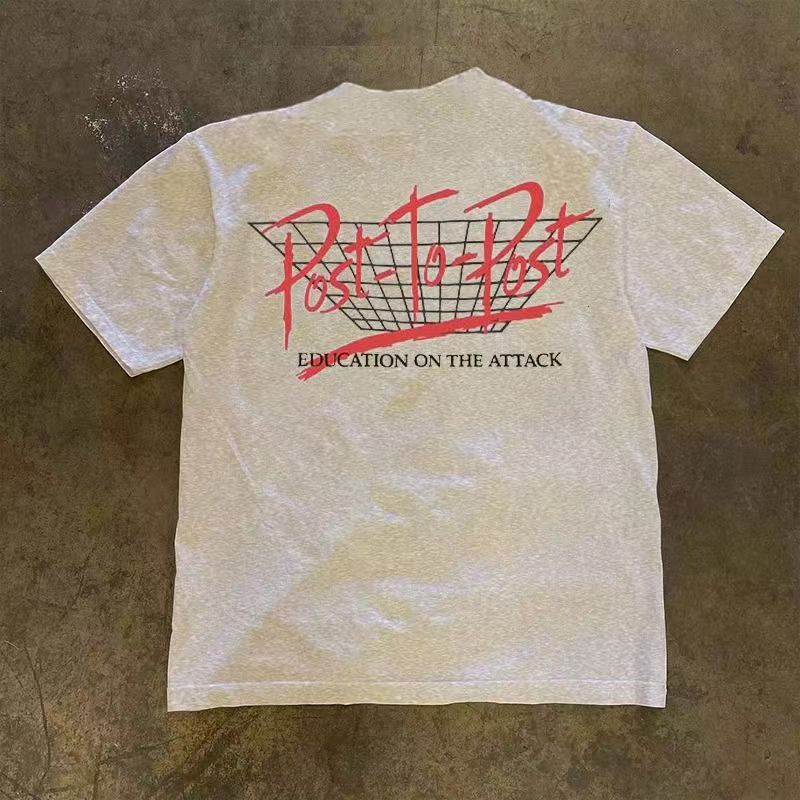 Vintage Gray retro eye print cotton t-shirt Size US M / EU 48-50 / 2 - 2 Thumbnail